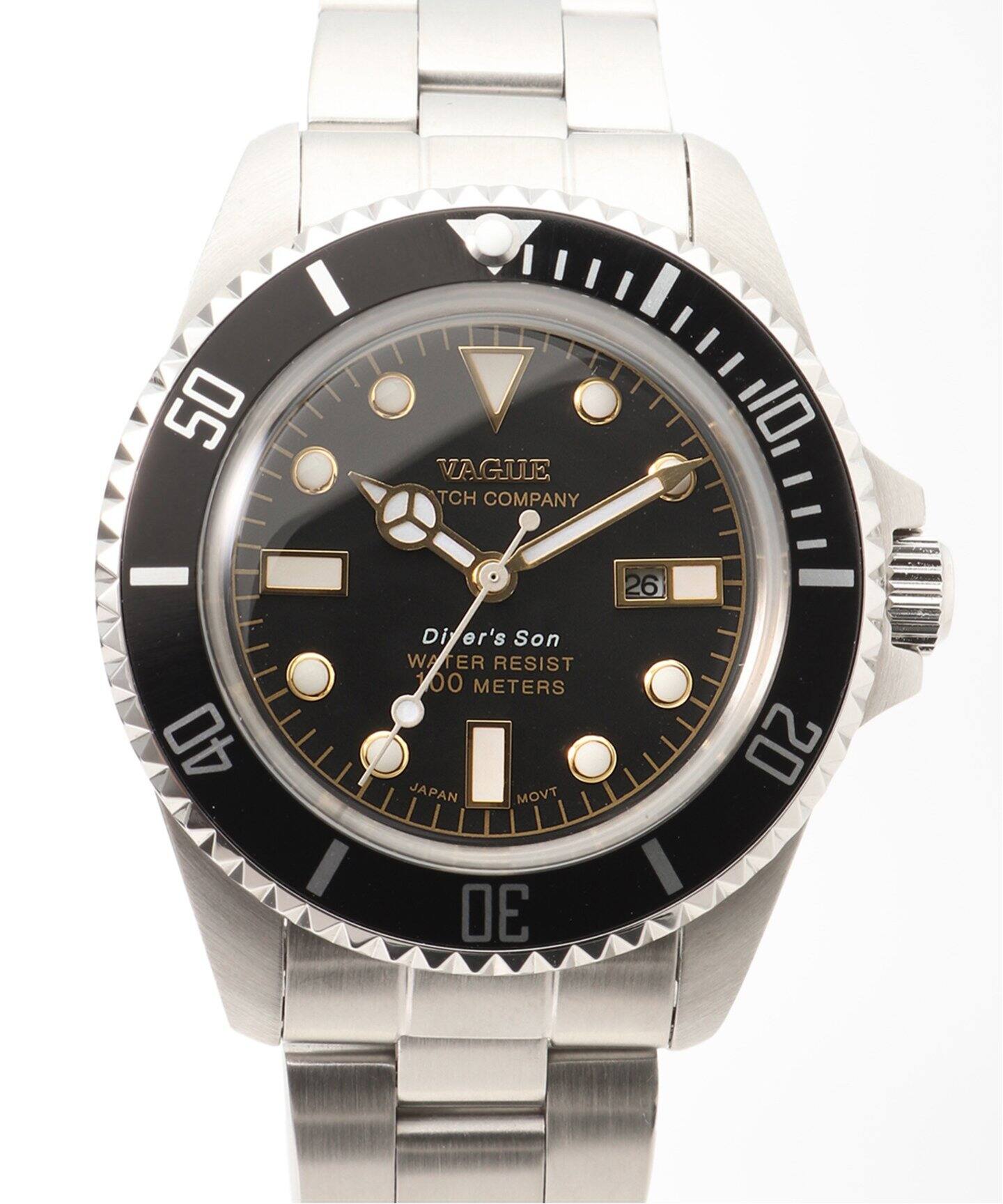 VAGUE WATCH CO. / ヴァーグウォッチ】Divers Son SS Black