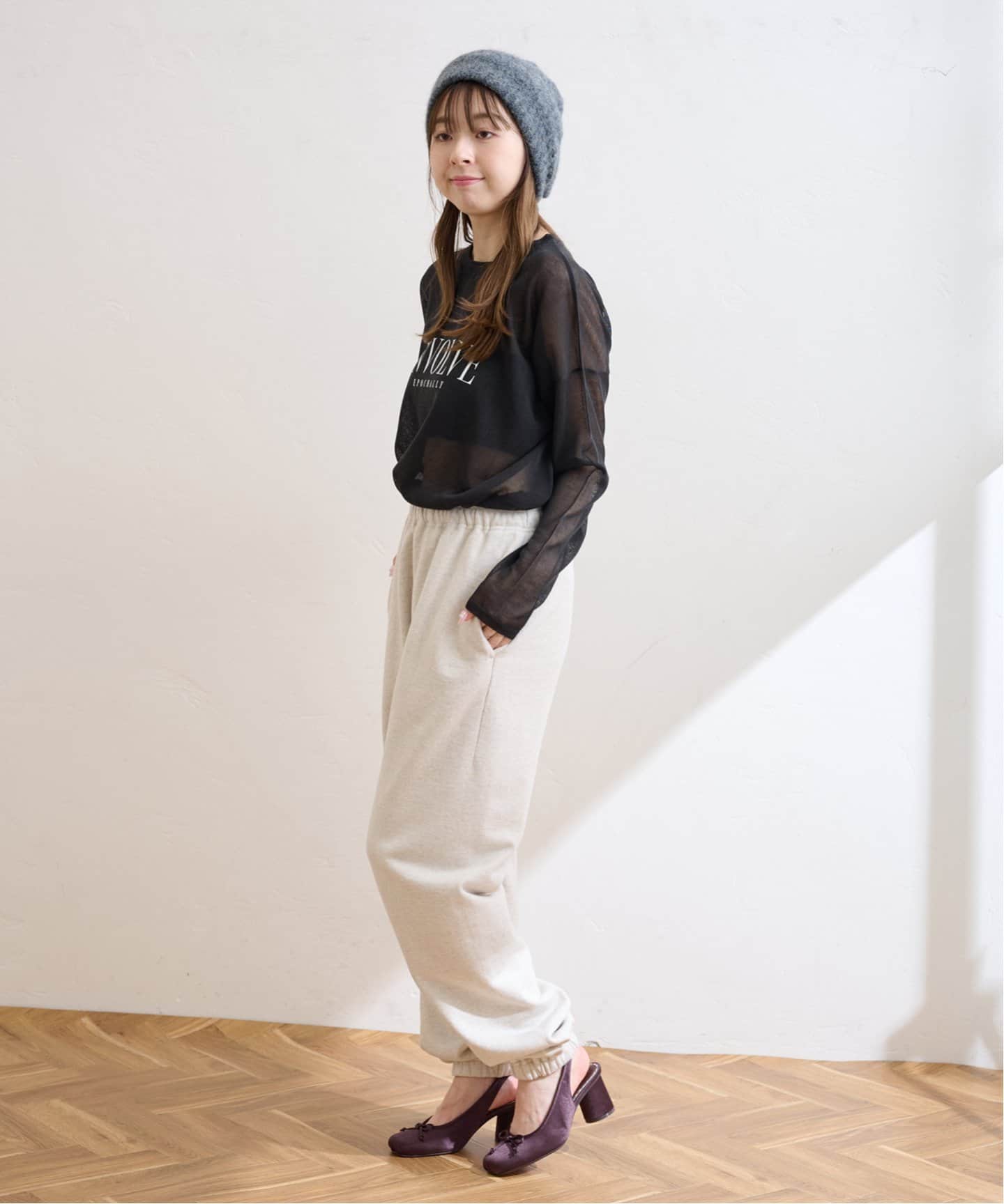WEB限定》Le decore / ルデコレ6cm square ballerinaパンプス