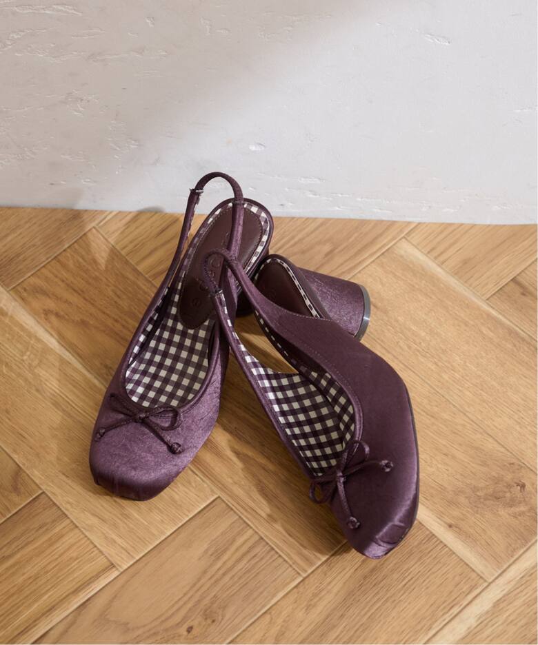 WEB限定》Le decore / ルデコレ6cm square ballerinaパンプス 