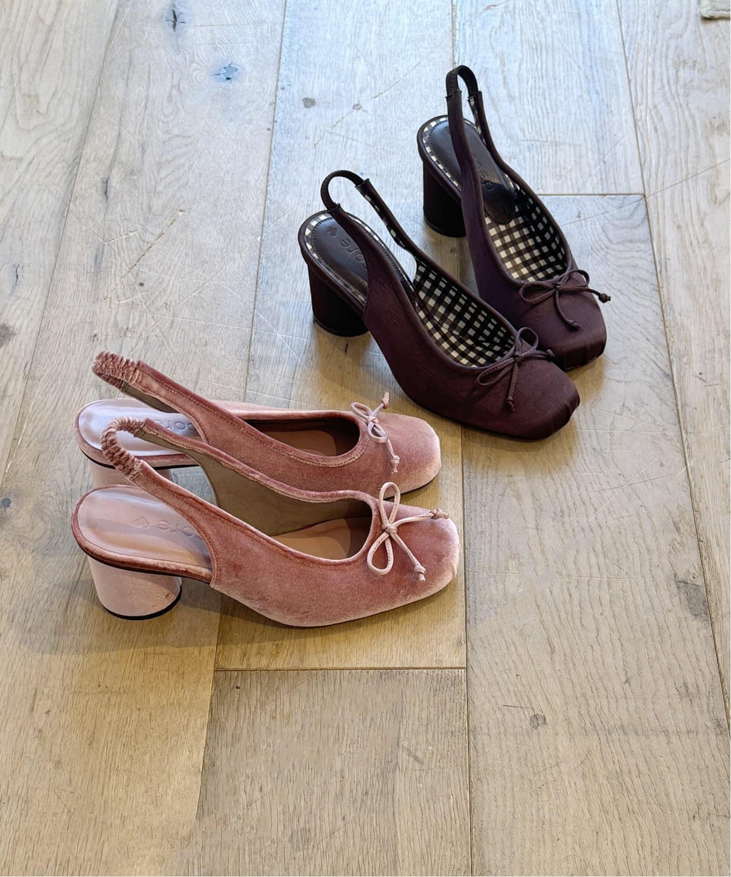 WEB限定》Le decore / ルデコレ6cm square ballerinaパンプス
