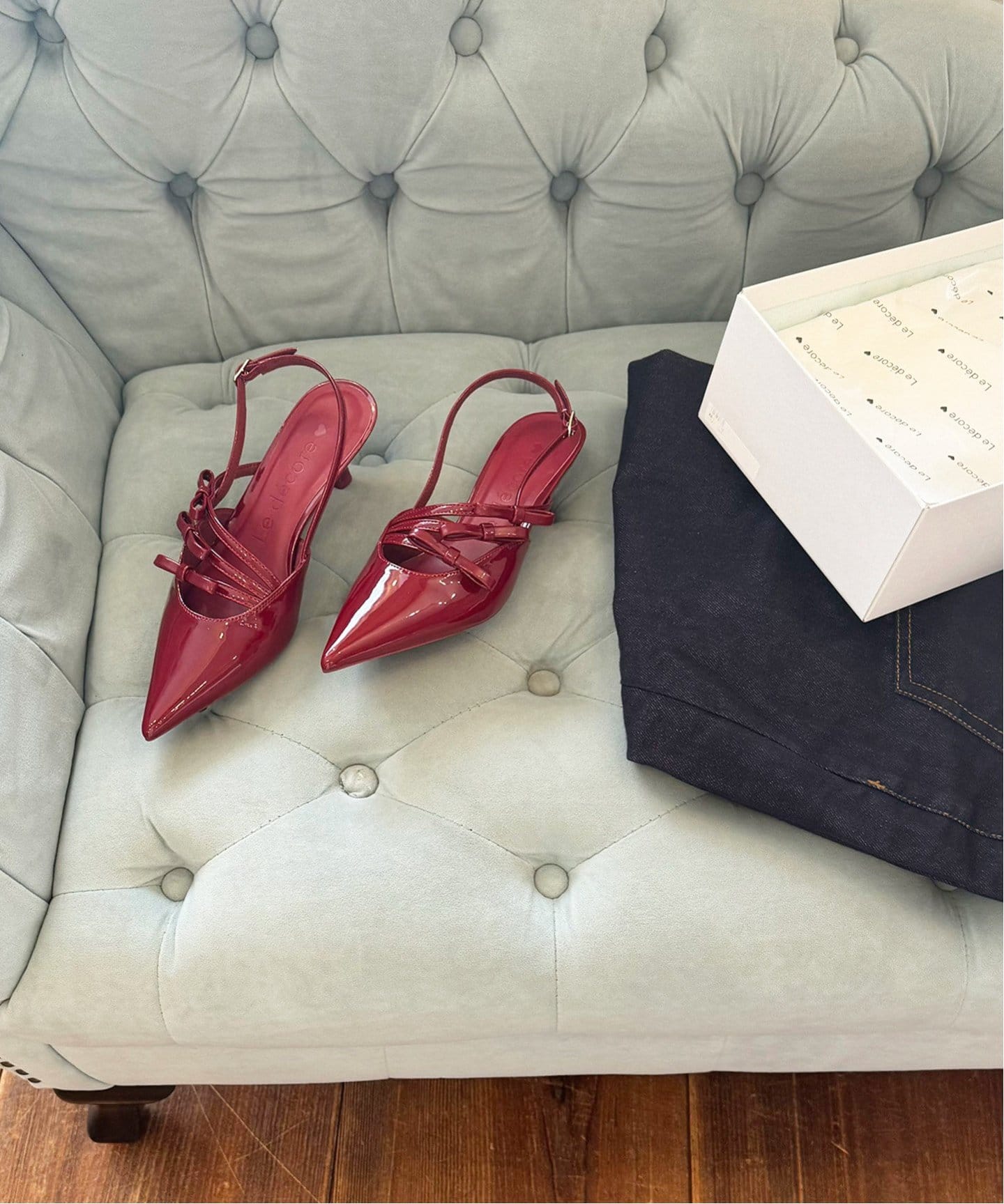 WEB限定》Le decore / ル デコレ 5cm lady ribbonパンプス