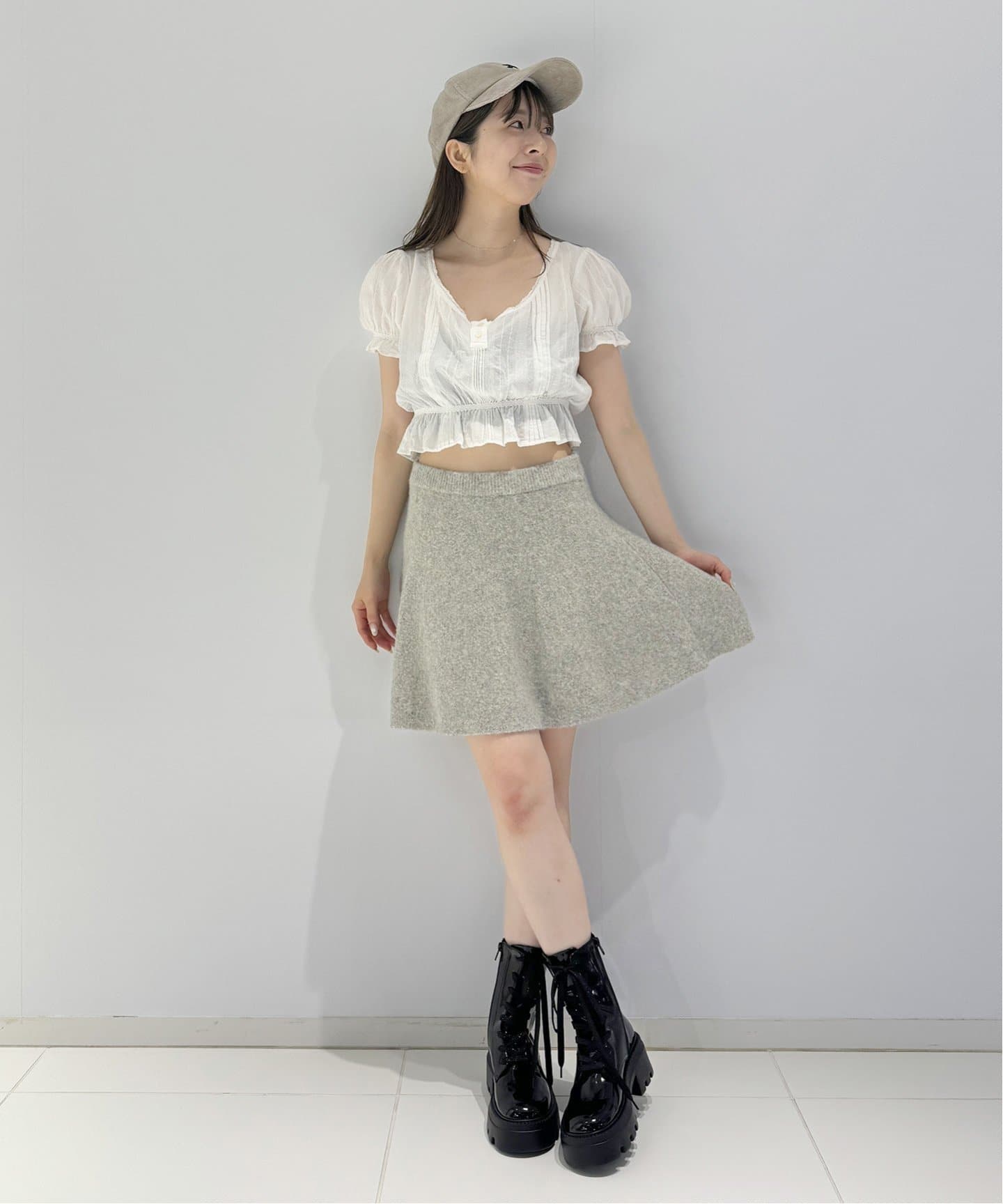 WEB限定》Le decore / ル デコレribbonミドルブーツ（ブーティ