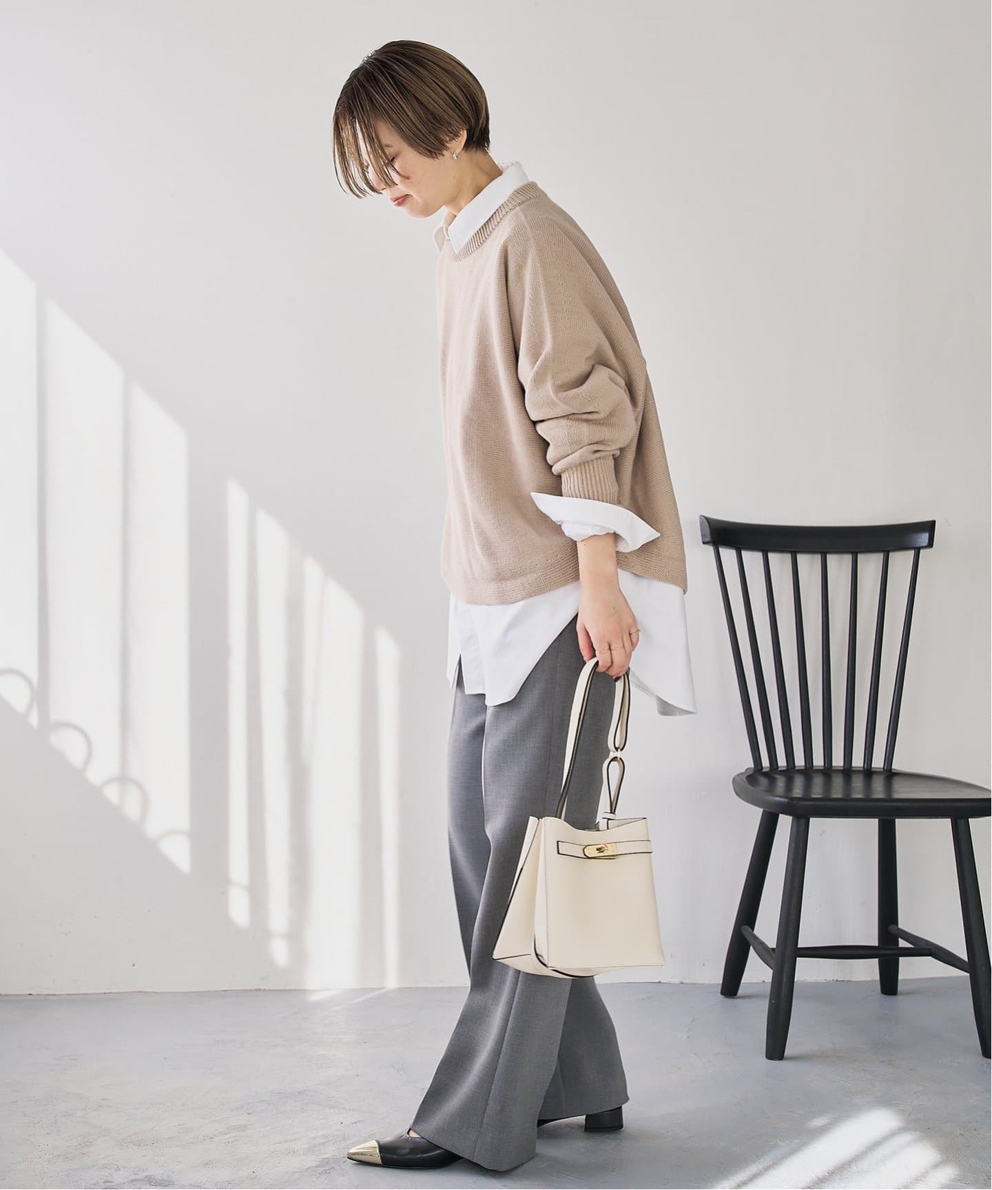 ルタロン 東原妙子 別注ポインテッドコンビストラップパンプス 24 3way TAEKO HIGASHIHARA×LE TALON 3cmポインテッドコンビストラップ