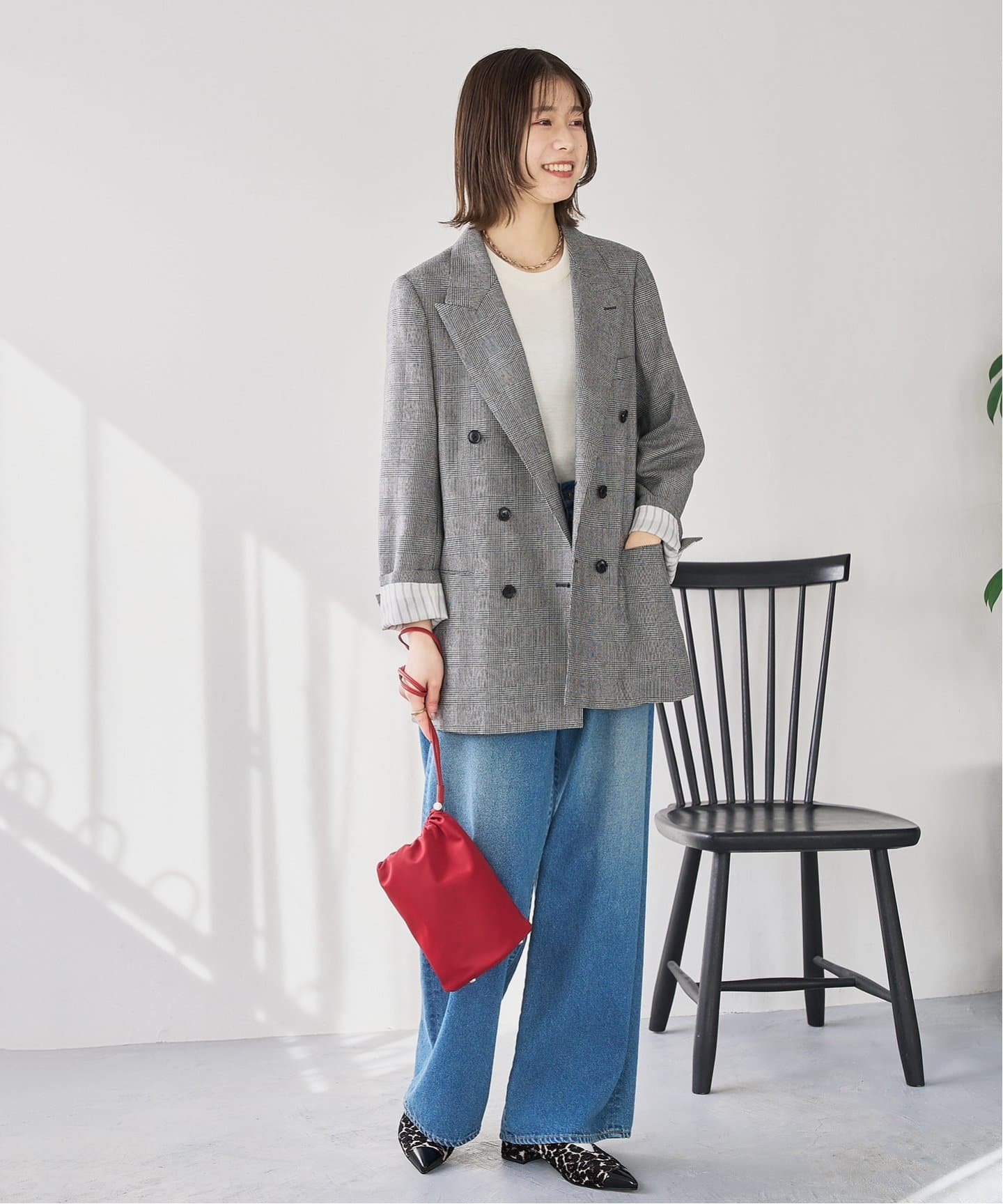 TAEKO HIGASHIHARA×LE TALON 3cmポインテッドコンビストラップパンプス