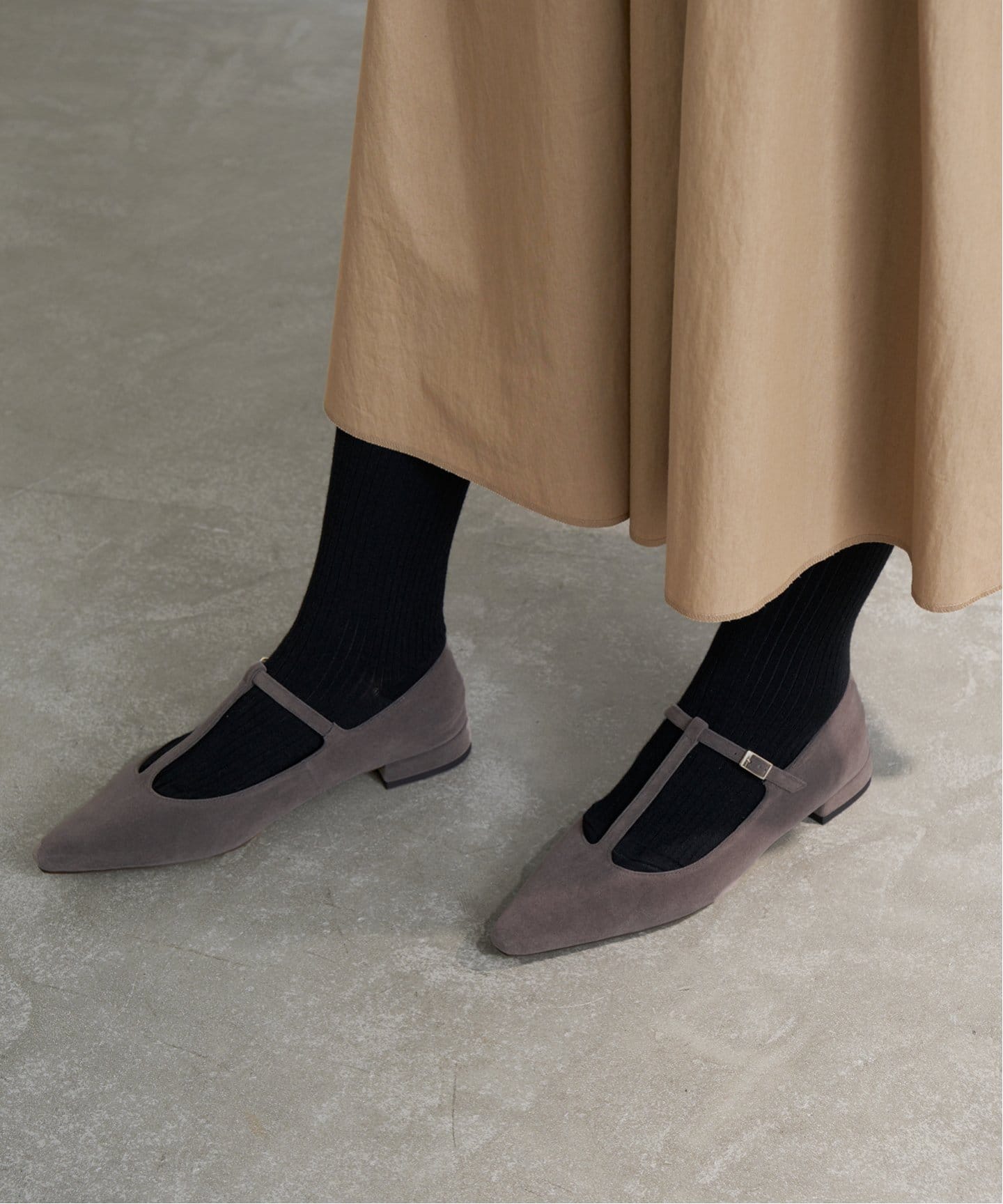 Le Talon (ルタロン)フラットシューズ 追加》ポインテッドサシメッシュフラット（フラットシューズ