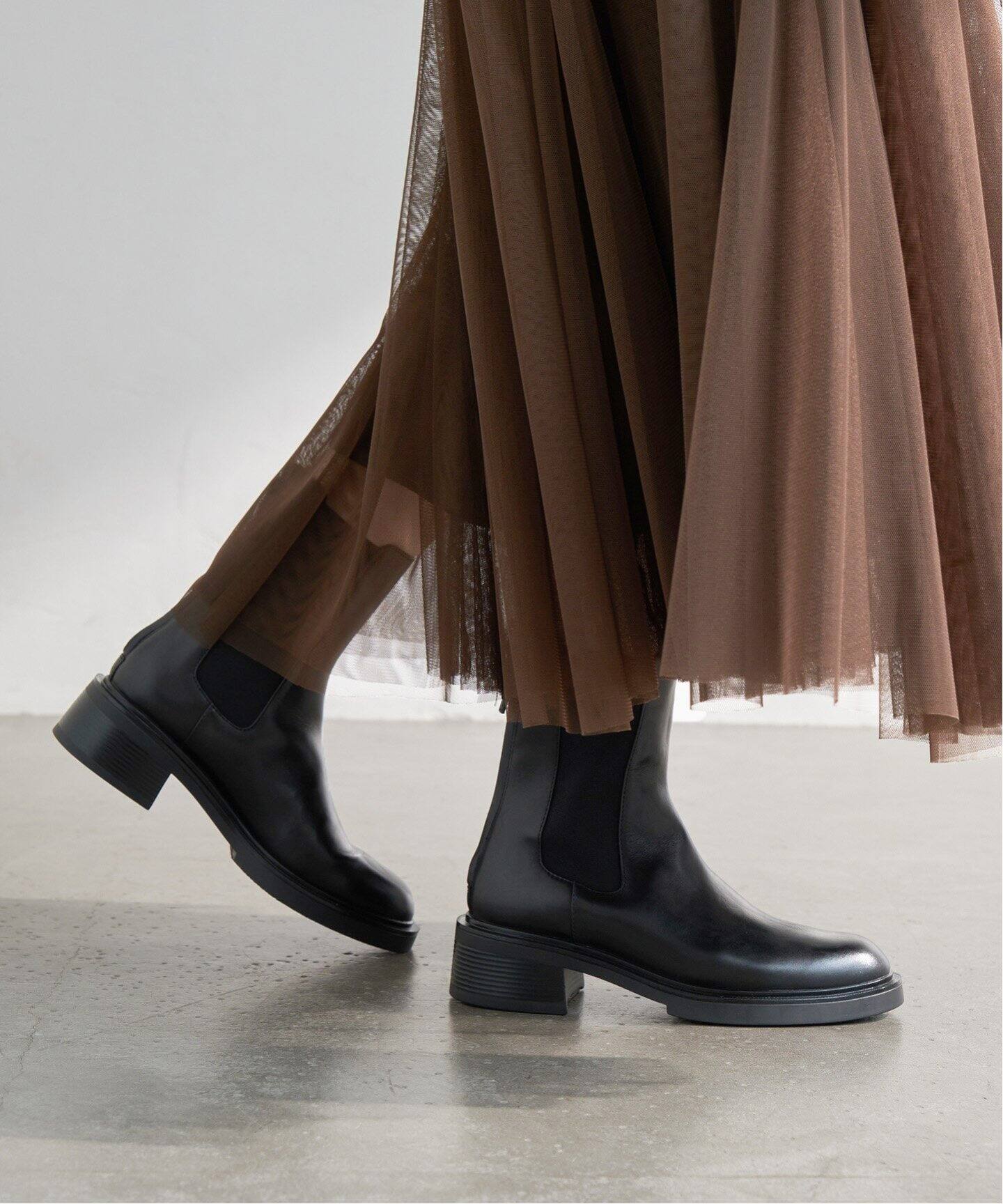 追加》レザーモールドチェルシーショートブーツ（ブーティ・ショート  