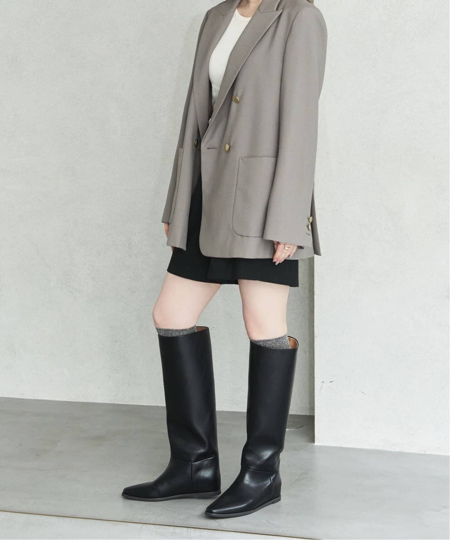 追加予約2》2cmワイドシャフトロングブーツ（ロングブーツ）｜LE 