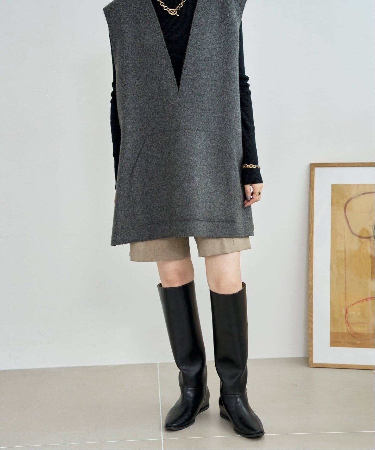 追加4》2cmワイドシャフトロングブーツ（ロングブーツ）｜LE TALON（ル  