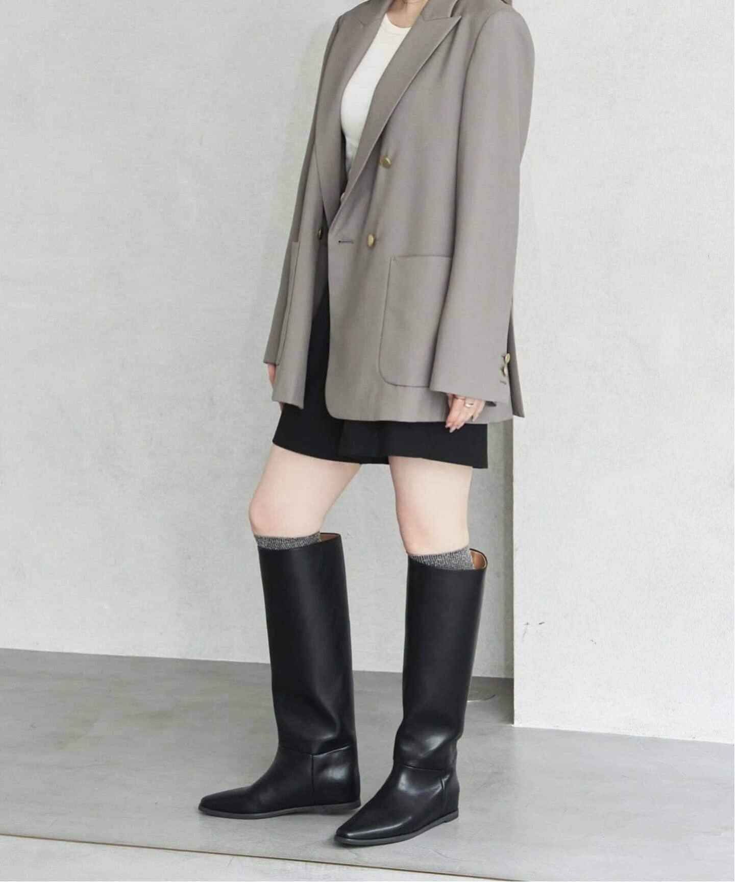 追加4》2cmワイドシャフトロングブーツ（ロングブーツ）｜LE TALON（ル 