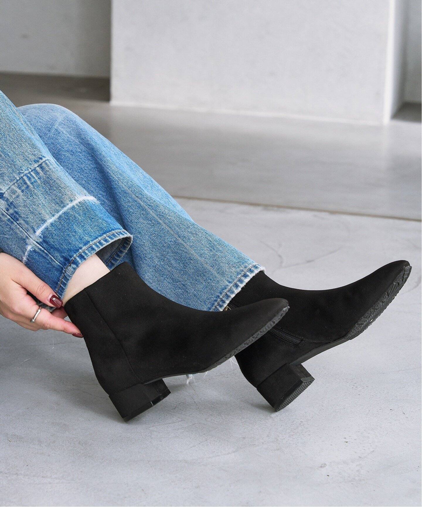 3.5cmスクエアショートブーツ（ブーティ・ショートブーツ）｜LE TALON  