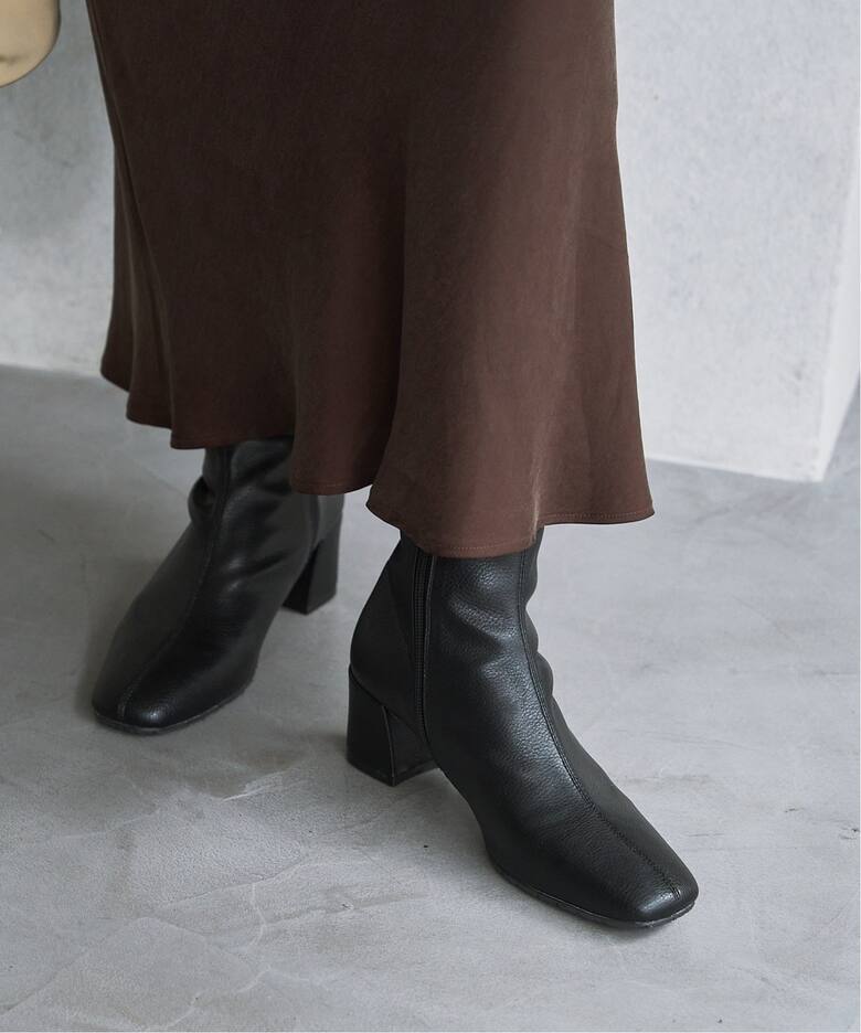 追加2》5cmスクエアフィットショートブーツ（ブーティ・ショートブーツ  