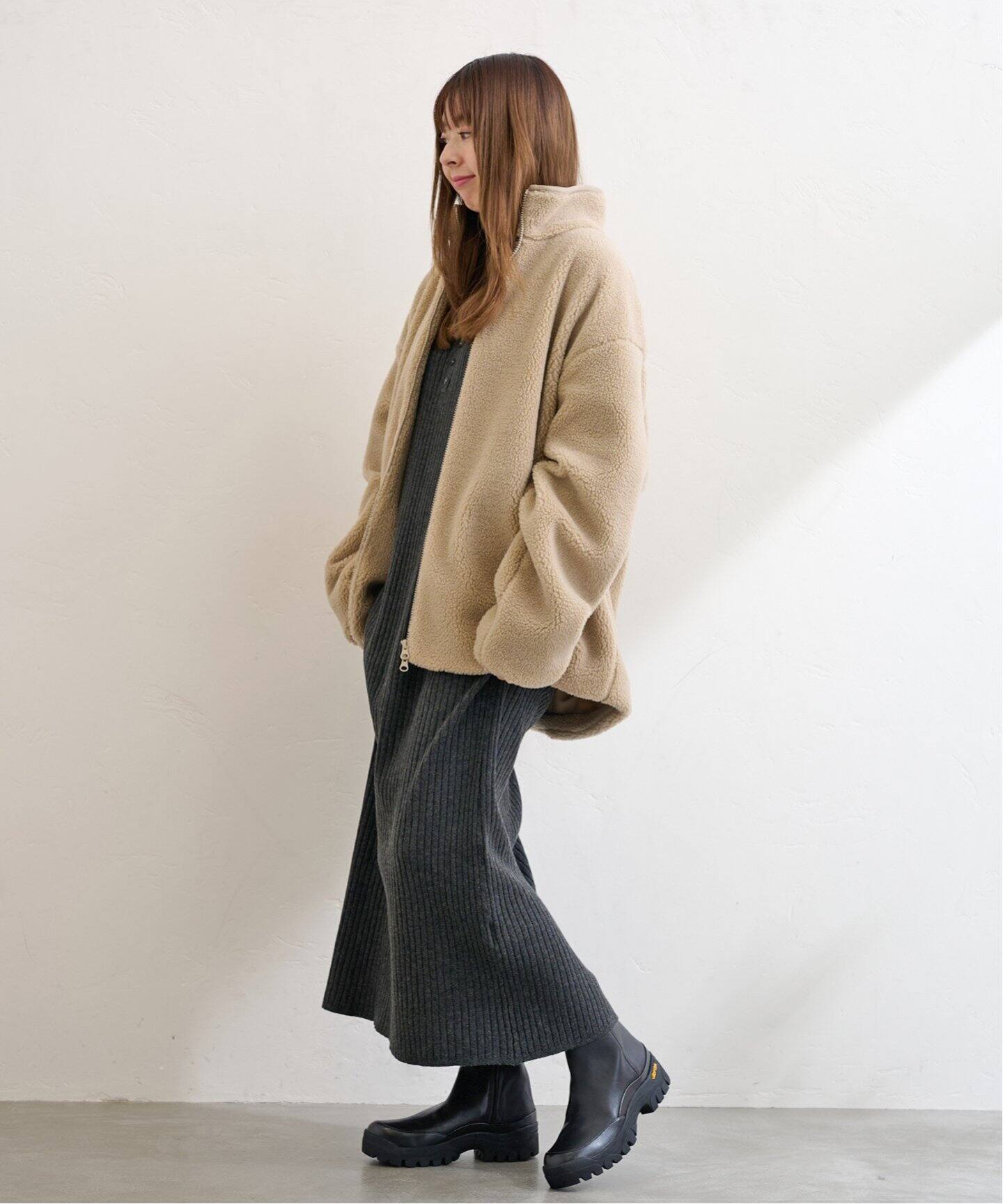 レザーVIBRAMソフトフィットショートブーツ（ブーティ・ショートブーツ 