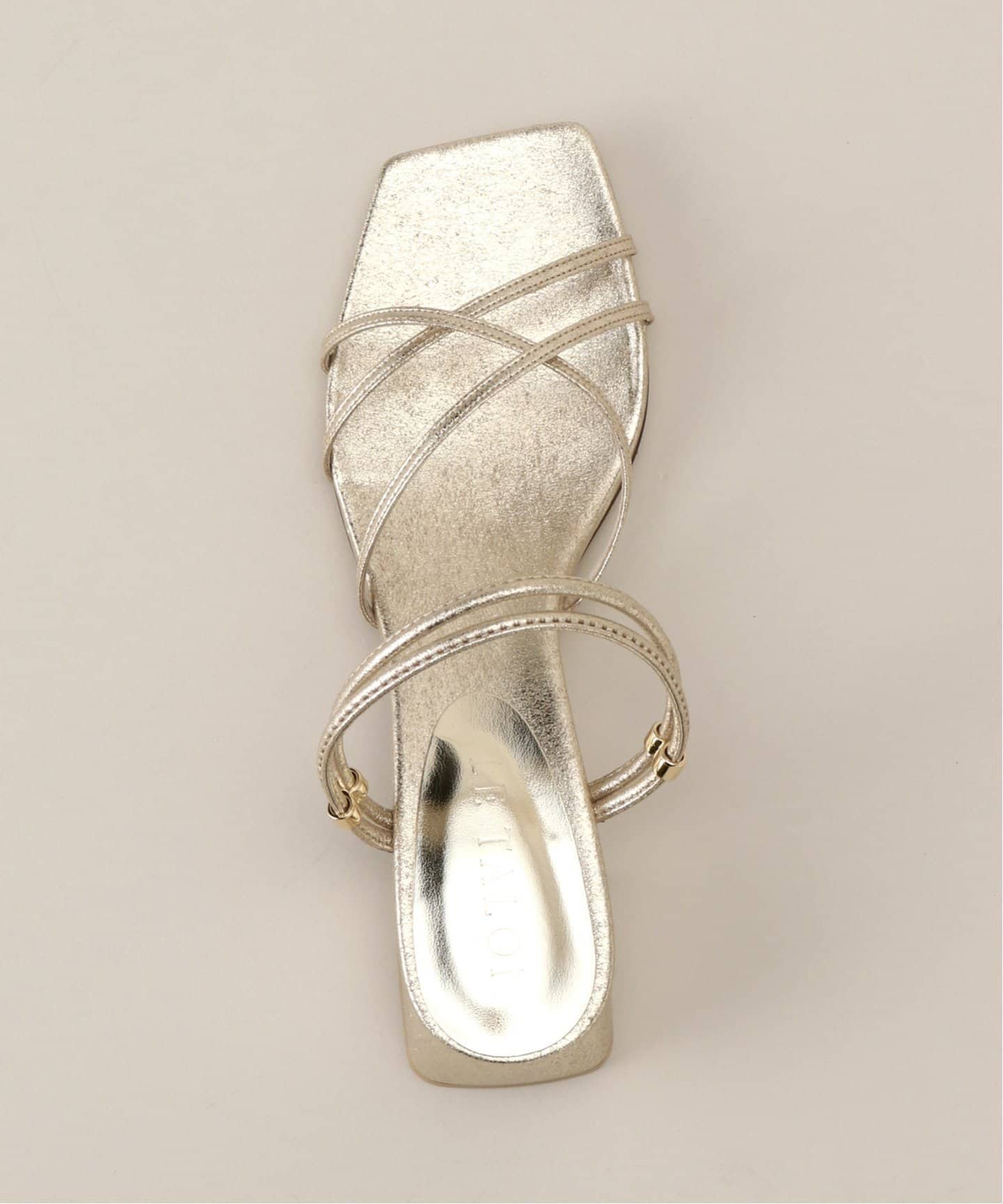 くまこ ルタロン 3.5cmスクエア2WAYサンダル Mサイズ シルバー 3.5cmスクエア2WAYサンダル（サンダル）｜LE TALON（ル タロン