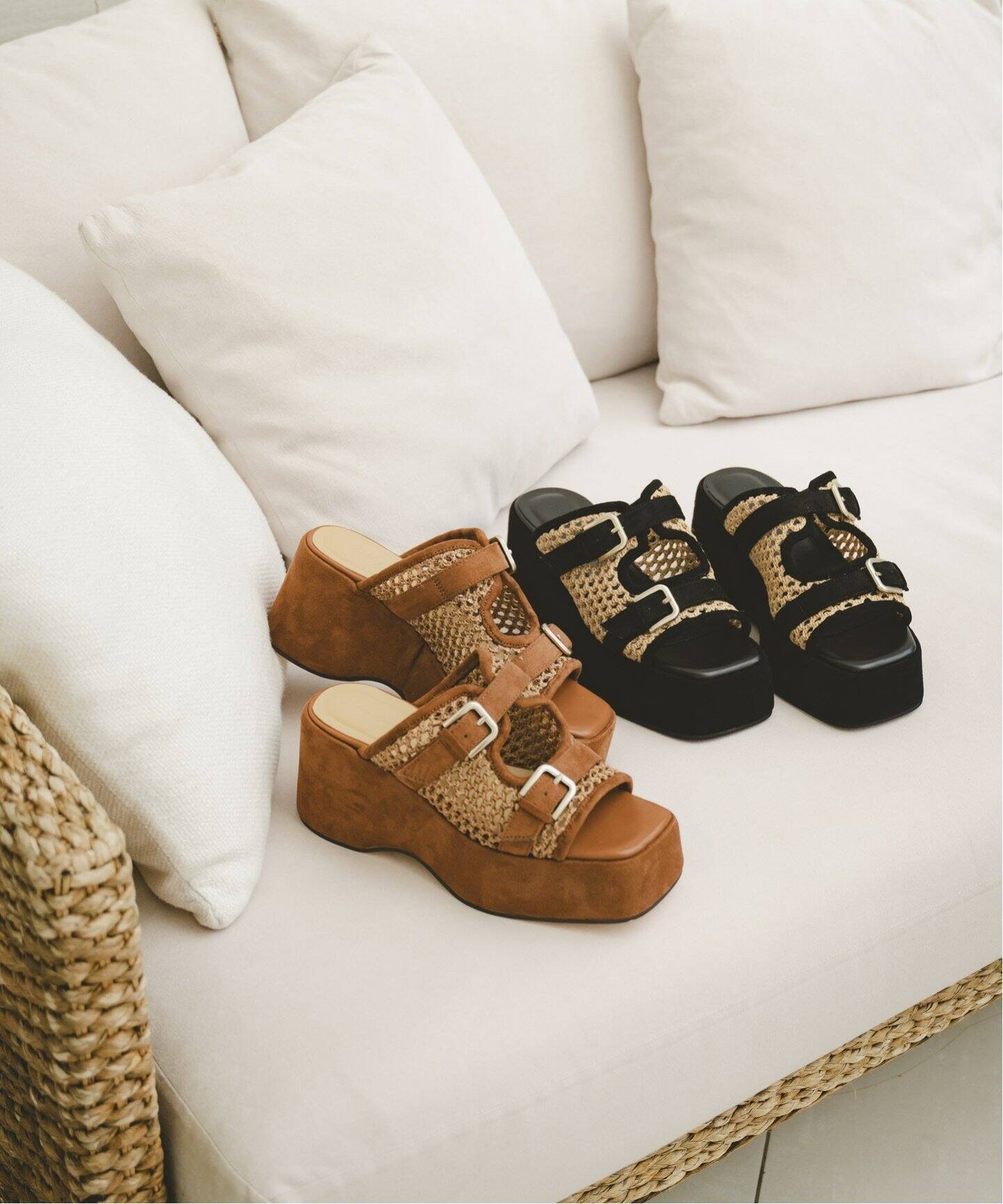 KARIN TAKUBO×LE TALON7.5cmWベルトミュールサンダル（サンダル）｜LE  