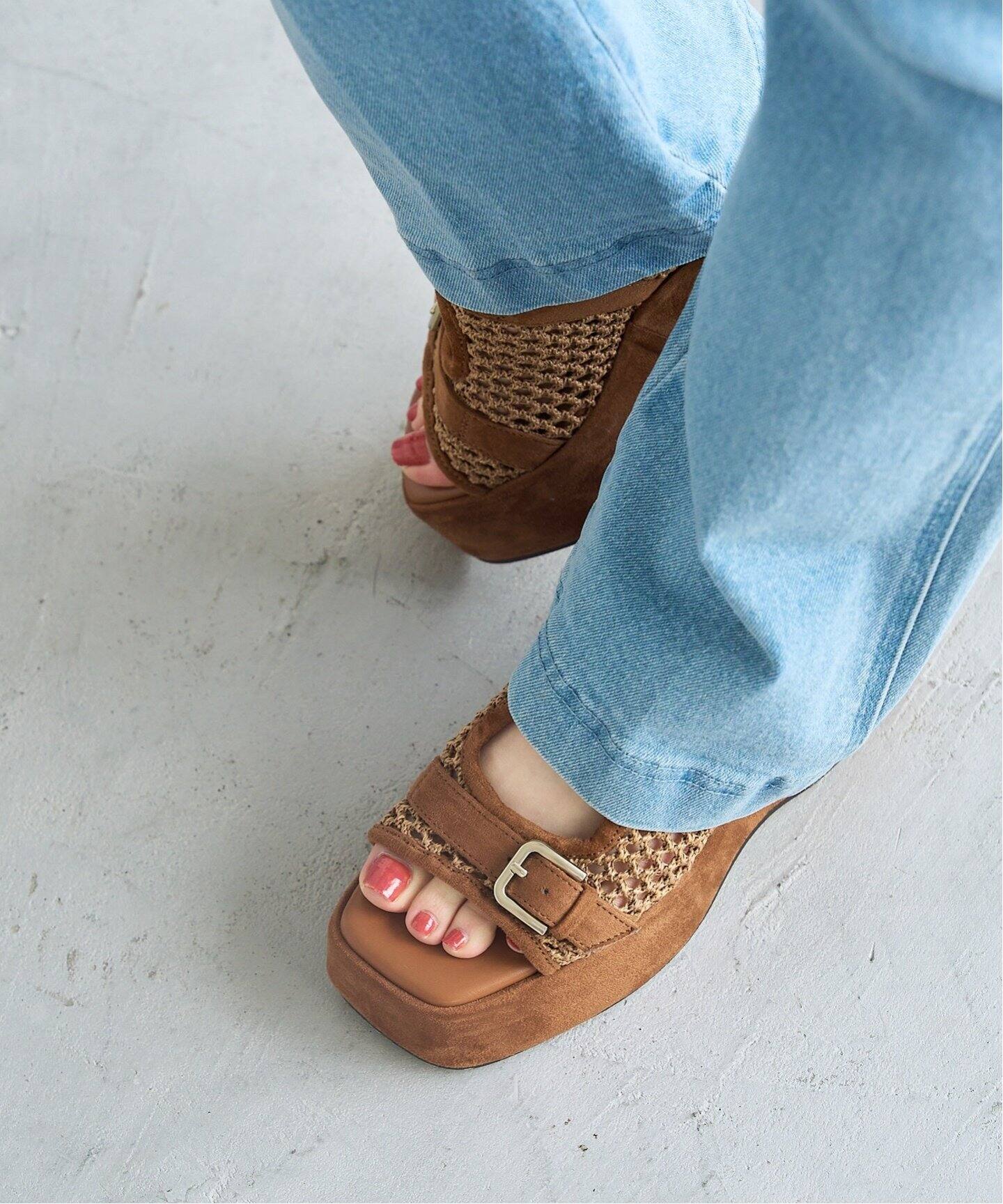 KARIN TAKUBO×LE TALON7.5cmWベルトミュールサンダル（サンダル）｜LE 