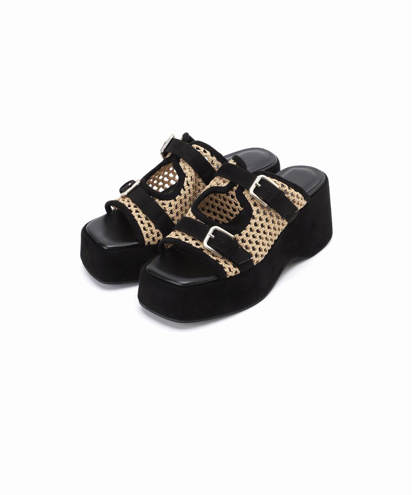 KARIN TAKUBO×LE TALON7.5cmWベルトミュールサンダル（サンダル）｜LE  