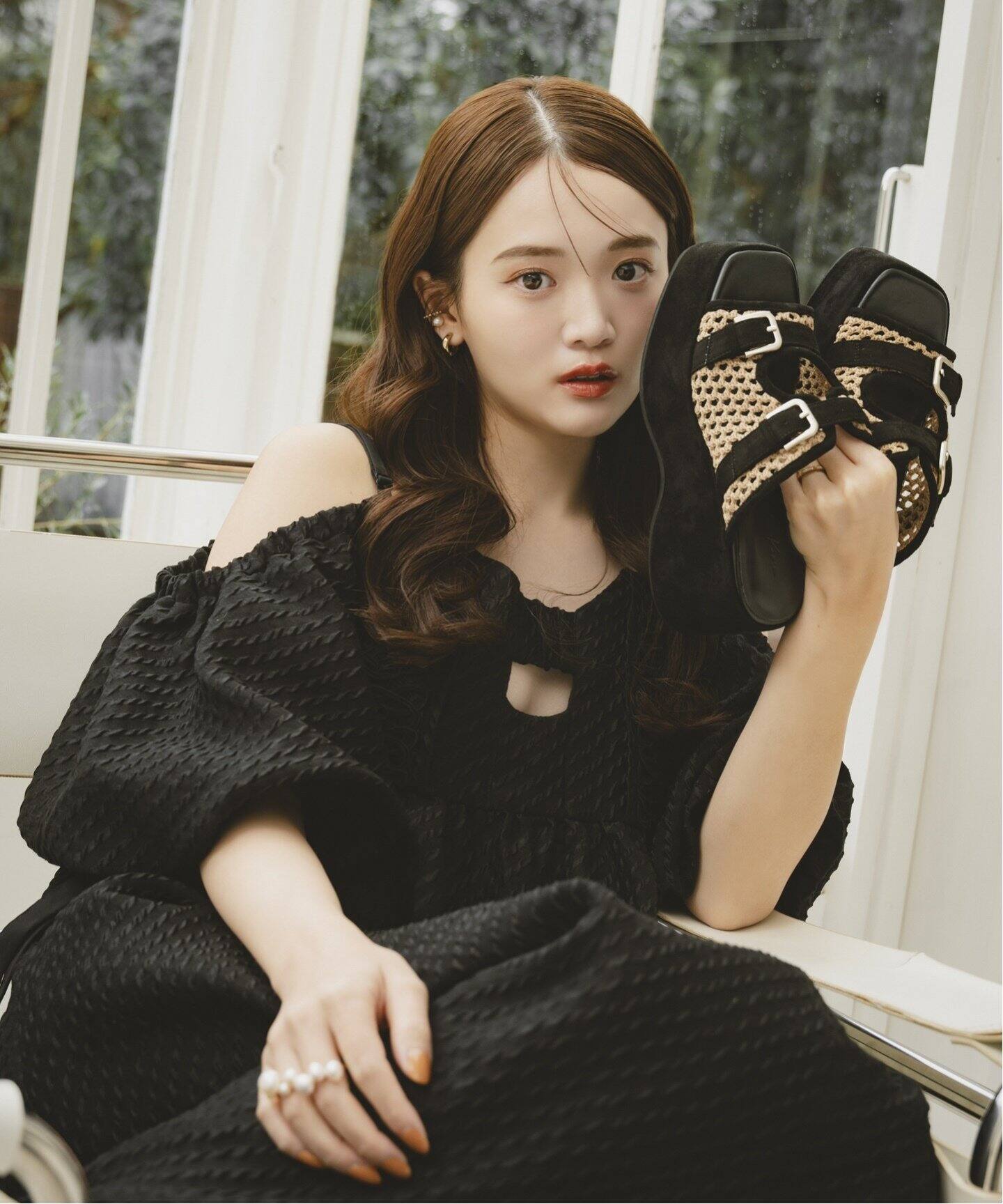 KARIN TAKUBO×LE TALON7.5cmWベルトミュールサンダル（サンダル）｜LE  