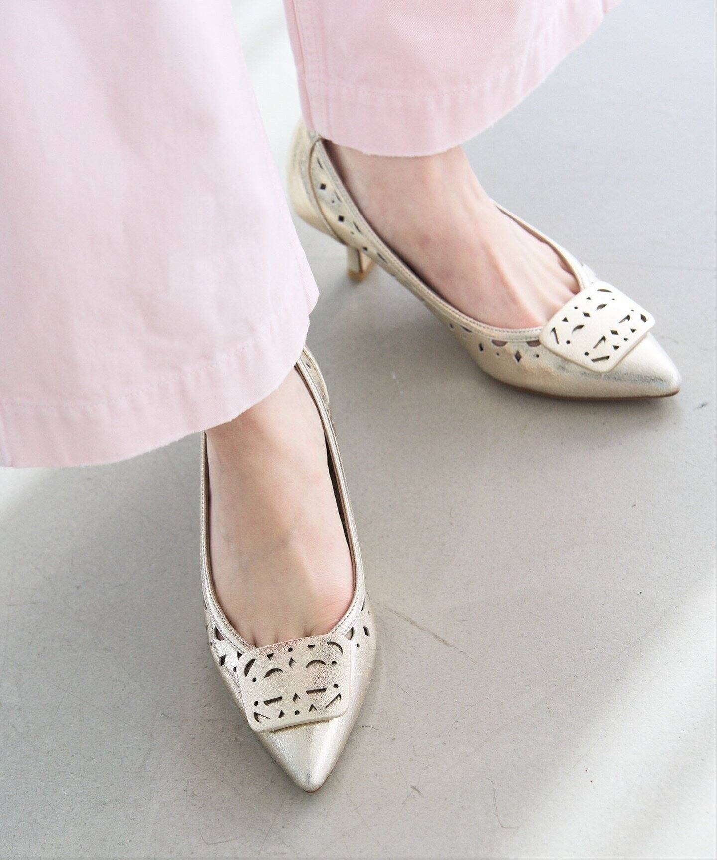 5.5cmカットワークオーナメントパンプス（パンプス）｜LE TALON（ル 
