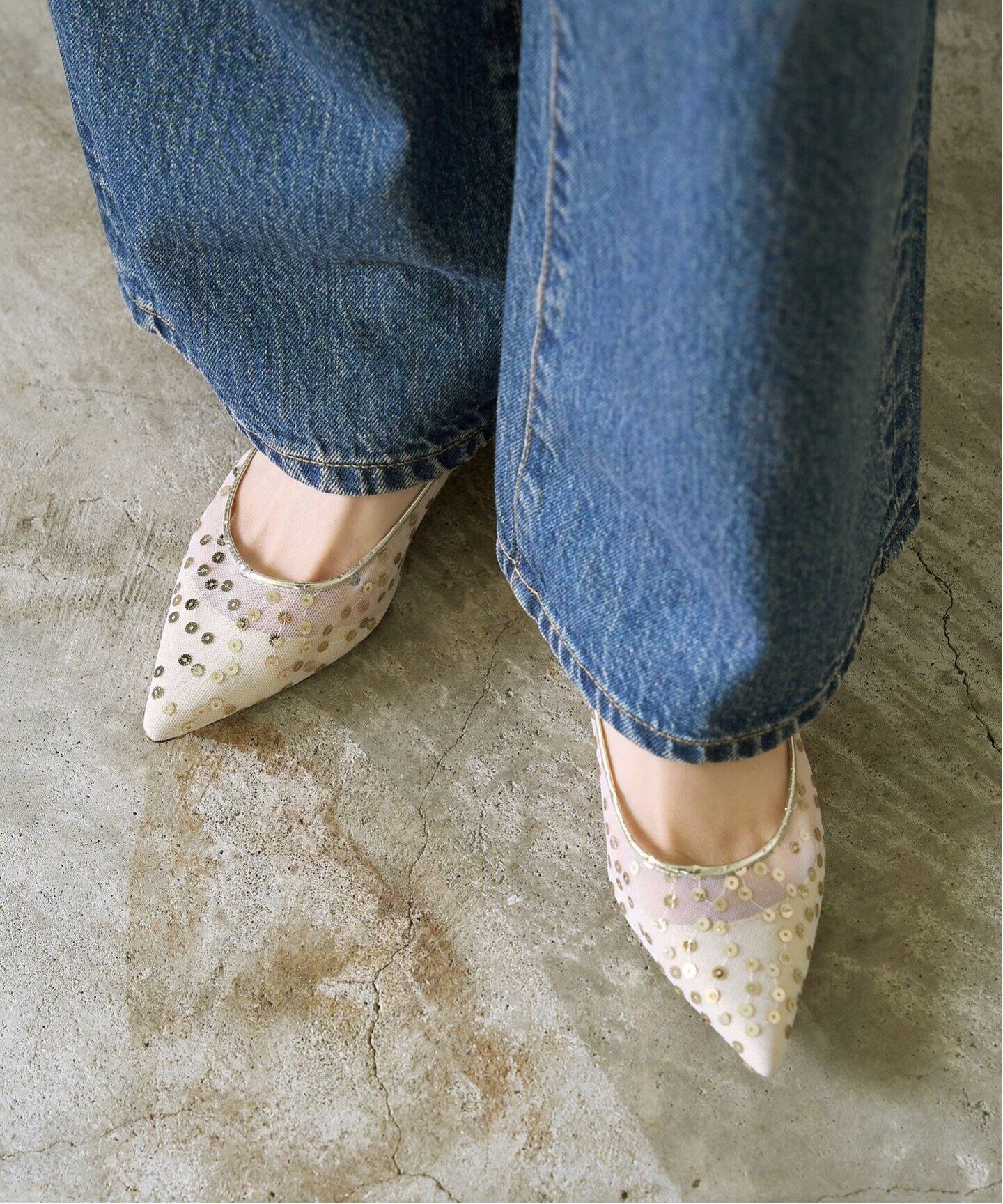4.5cmスパンコールチュールパンプス（パンプス）｜LE TALON（ル タロン 