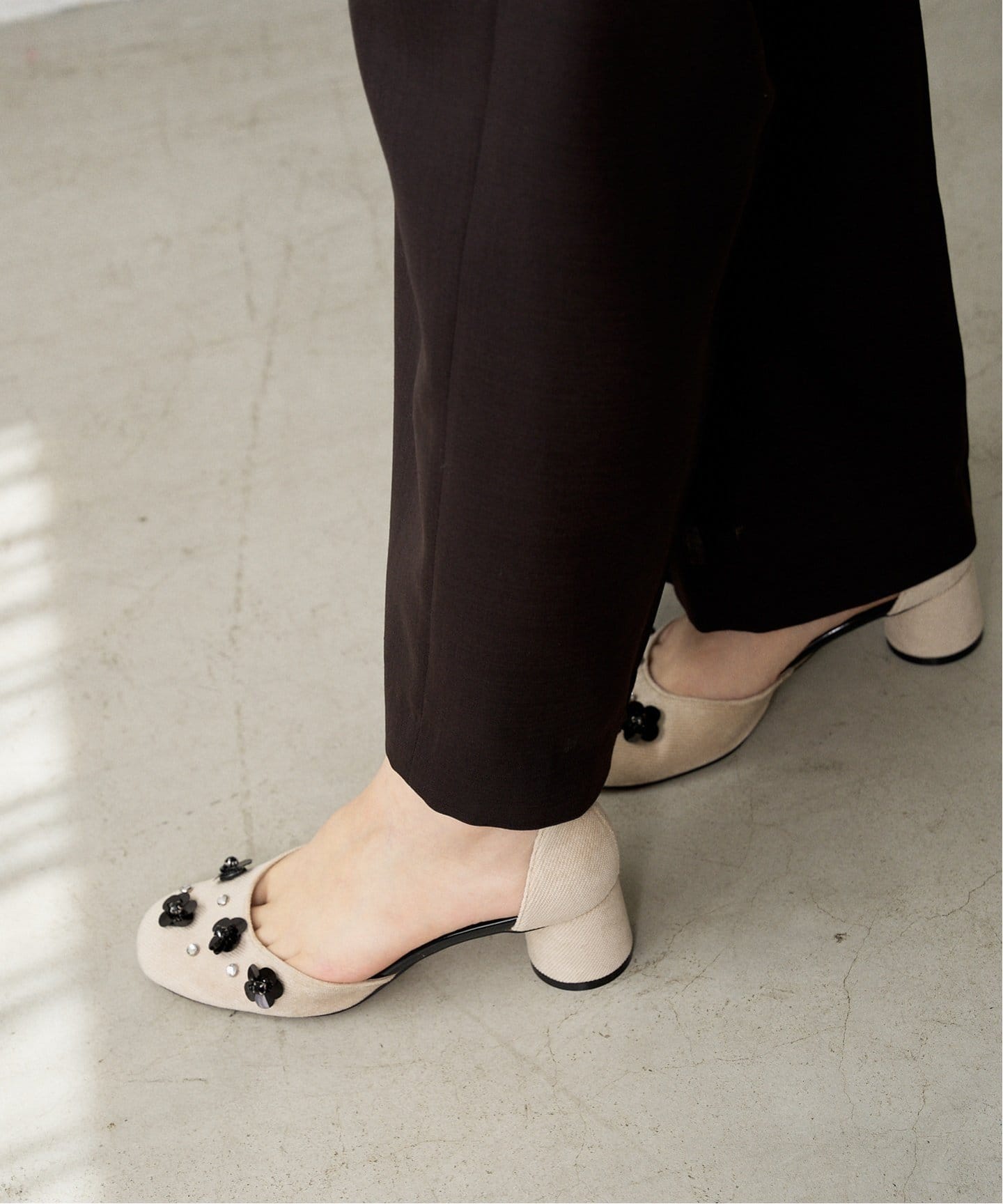 5cmフラワービジューセパレート（パンプス）｜LE TALON（ル