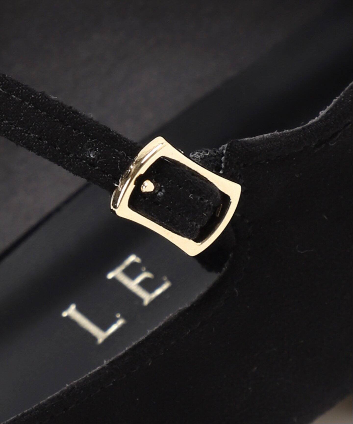 ポインテッドメタルフラワーアンクルフラット（フラットシューズ