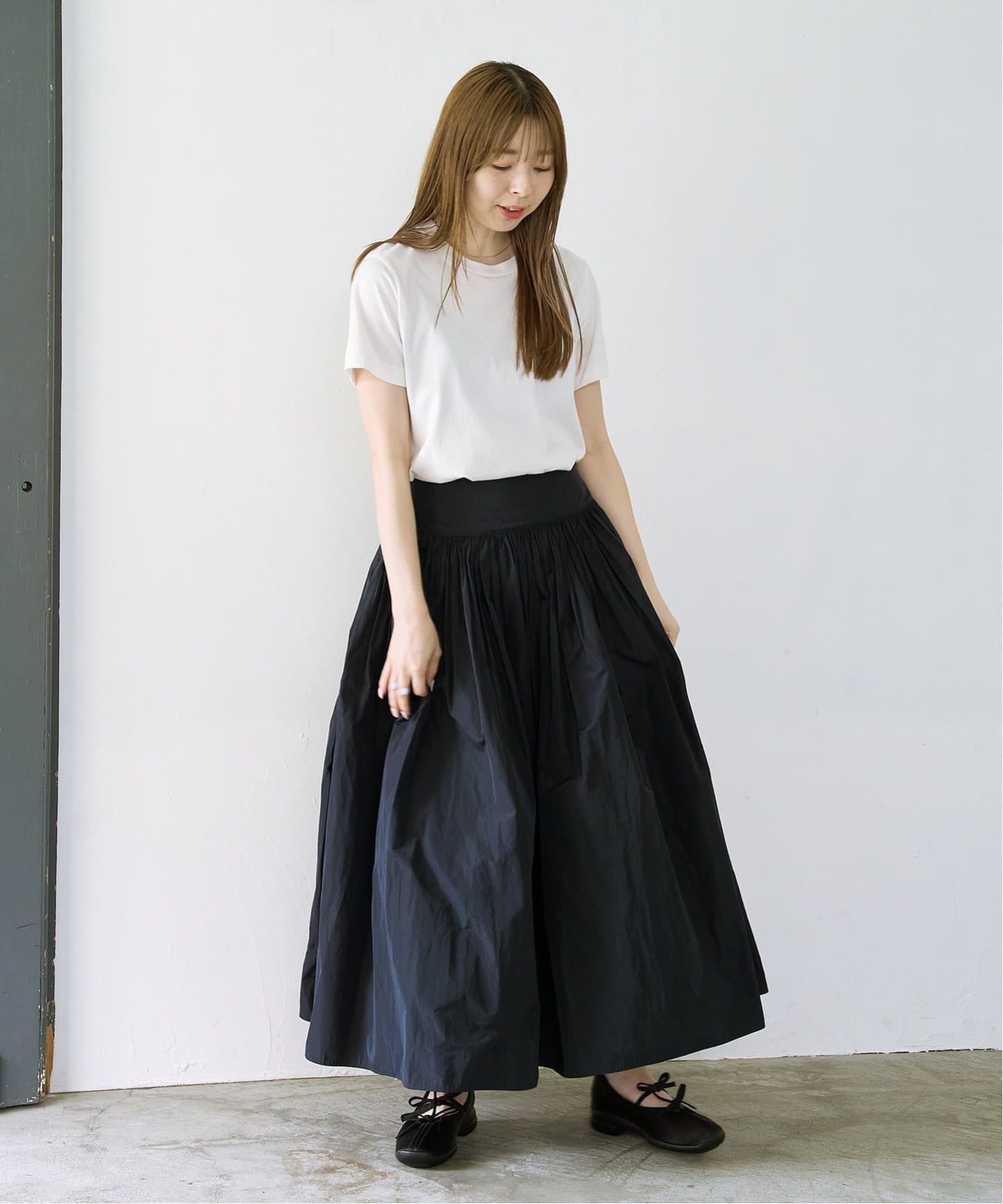 LE TALON ルタロン Lダブルリボン バレリーナ フラットシューズ 黒 追加》Lダブルリボンバレリーナ（フラットシューズ）｜LE TALON