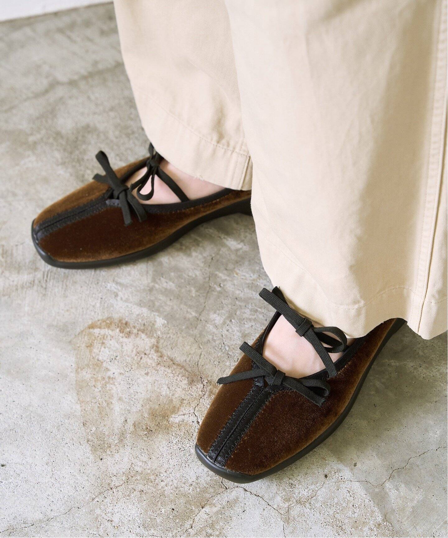 追加2》Lダブルリボンバレリーナ（フラットシューズ）｜LE TALON