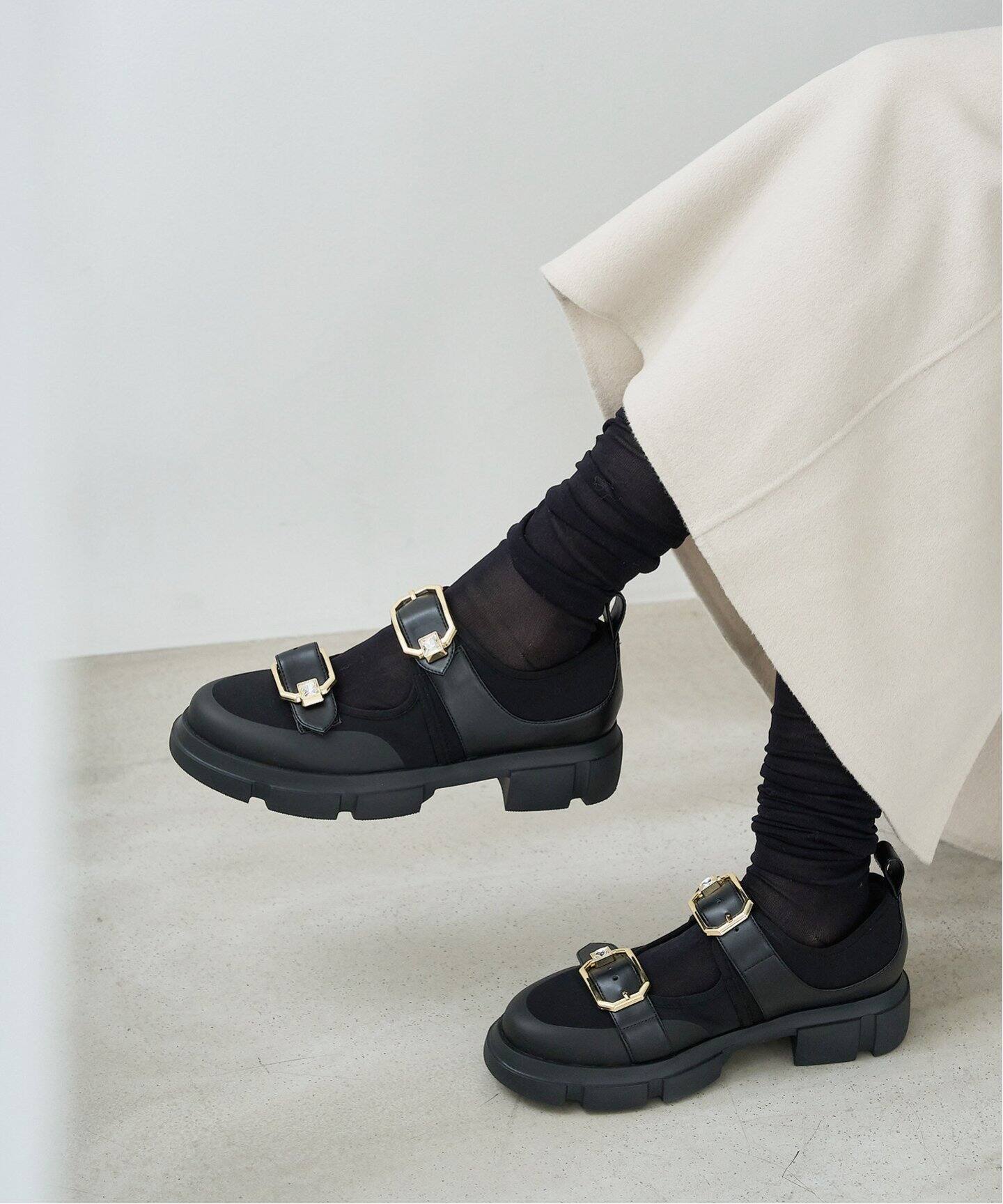 予約》Lビジューダブルベルトメリージェーン（スニーカー）｜LE TALON  