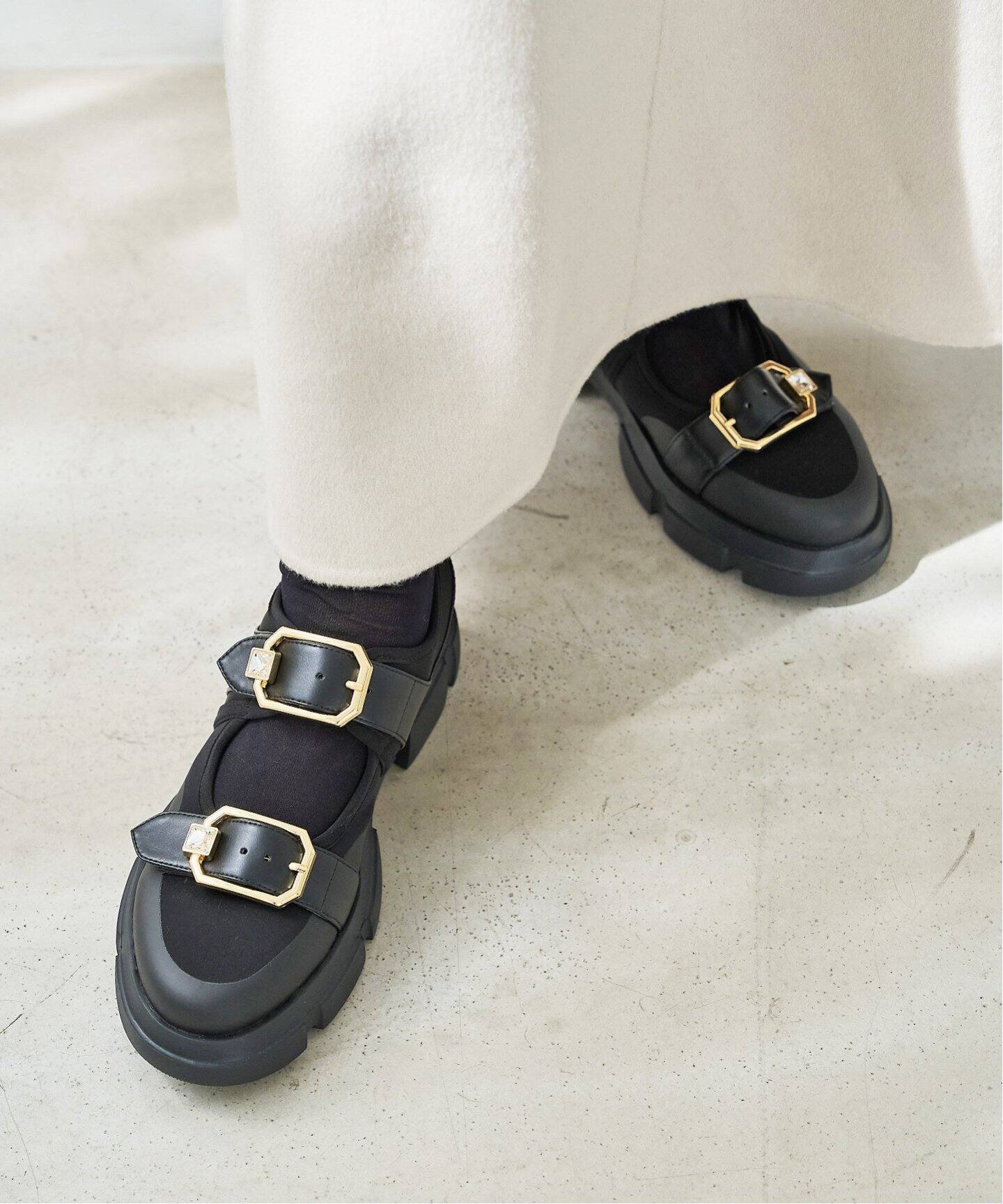 予約》Lビジューダブルベルトメリージェーン（スニーカー）｜LE TALON  