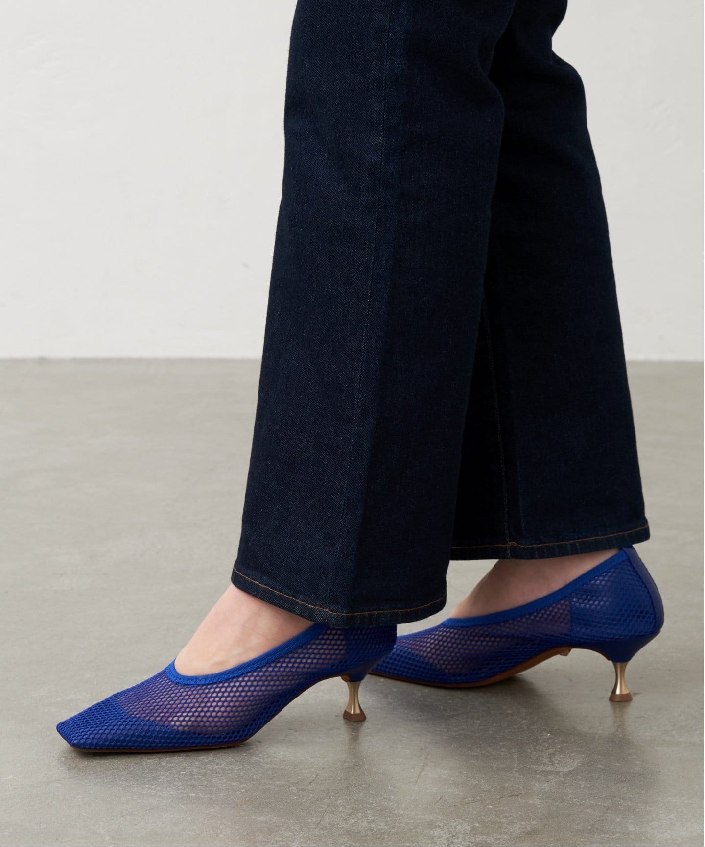 美品 LE TALON GRISE ナイロンメッシュストレッチパンプス ルタロン GRISE5.5cmナイロンメッシュストレッチパンプス（パンプス）｜LE