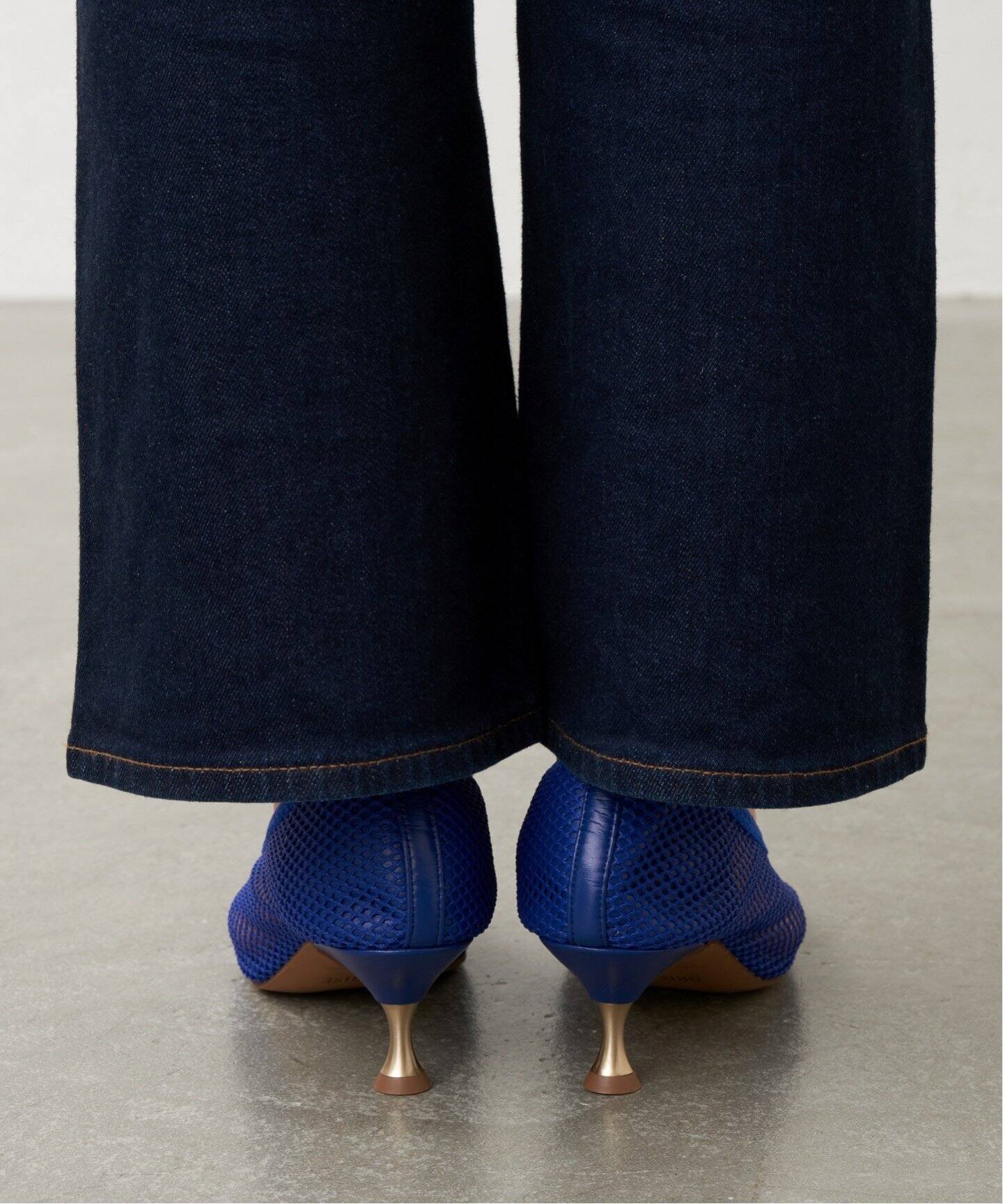 GRISE5.5cmナイロンメッシュストレッチパンプス（パンプス）｜LE