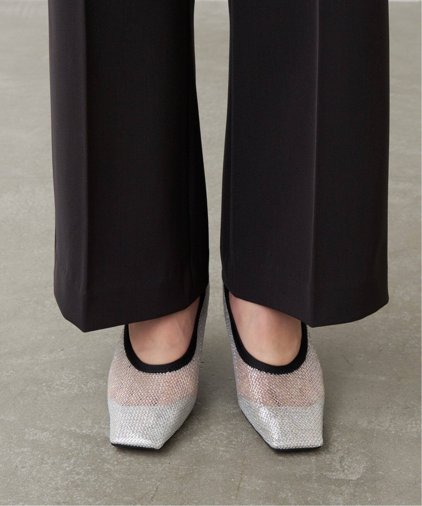 GRISE5.5cmナイロンメッシュストレッチパンプス（パンプス）｜LE