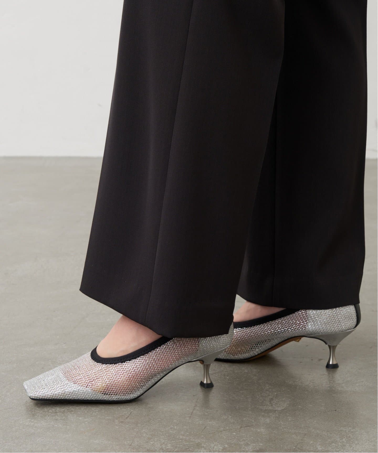 ルタロン GRISE ナイロンメッシュストレッチパンプス ルタロン 日本製 GRISE5.5cmナイロンメッシュストレッチパンプス（パンプス）｜LE