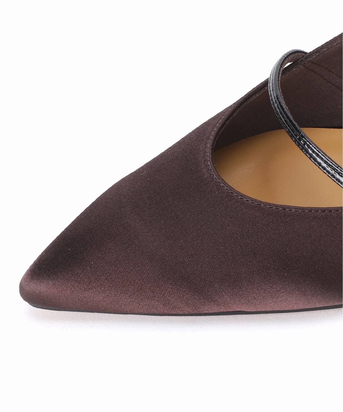 GRISE4.5cmポインテッド Wストラップミュール（パンプス）｜LE
