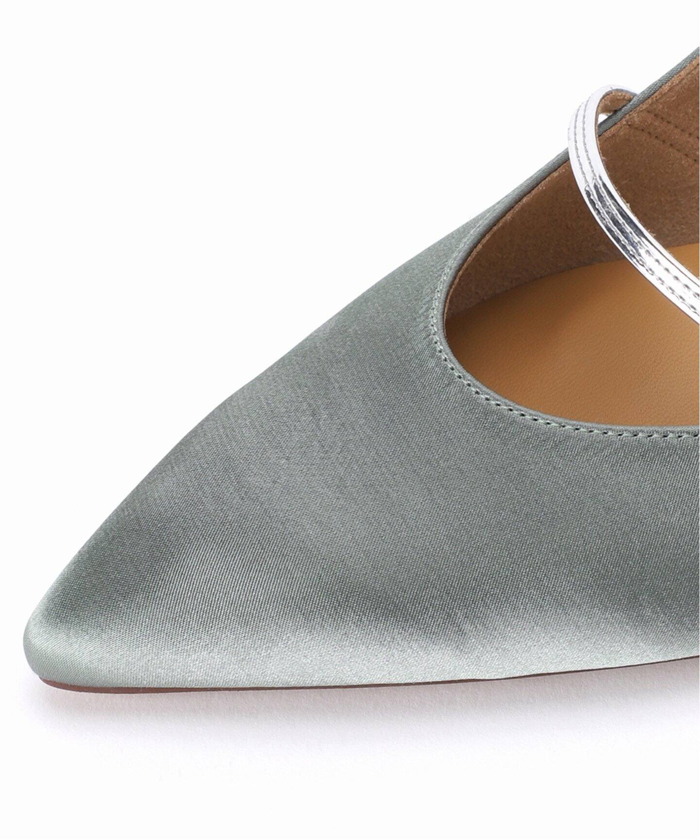 GRISE4.5cmポインテッド Wストラップミュール（パンプス）｜LE