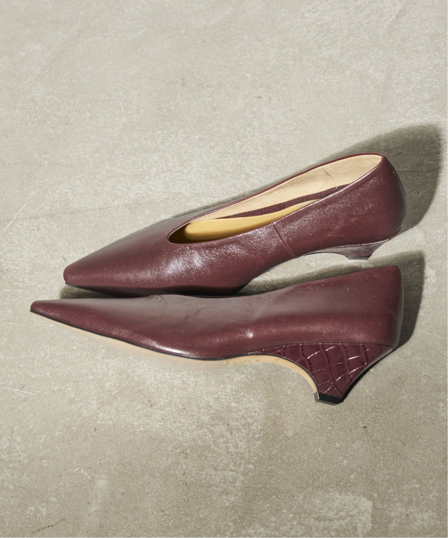 GRISE5cmポインテッドレザーソフトウエッジパンプス（パンプス）｜LE