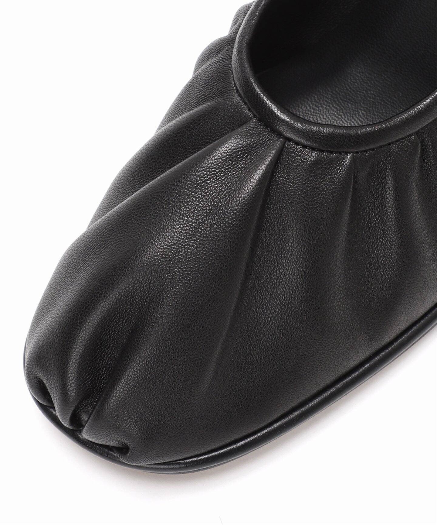 GRISE5.5cmレザーギャザーバレリーナ（パンプス）｜LE TALON（ル