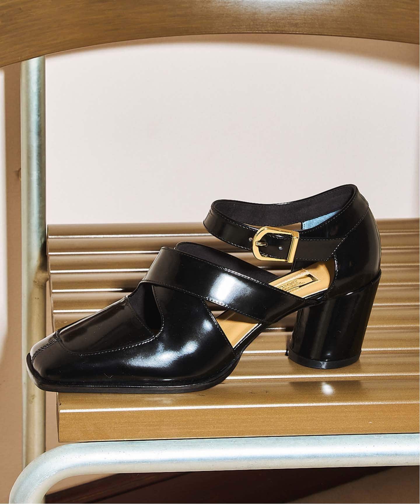 GRISE 4cmナロースクエアカットセパレートパンプス GRISE4cmナロースクエアカットセパレートパンプス | ルタロン(LE