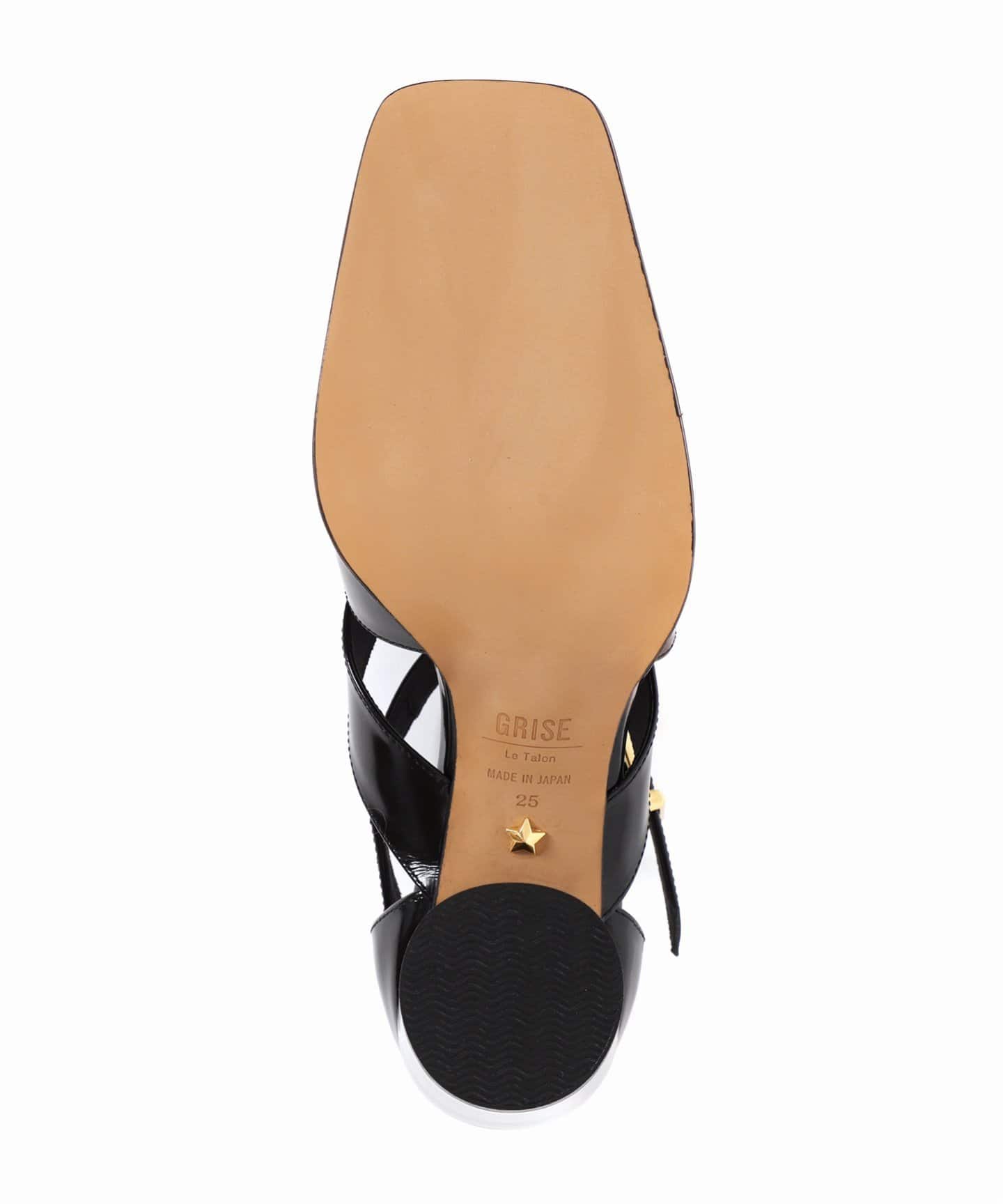 GRISE 4cmナロースクエアカットセパレートパンプス GRISE 4cmナロースクエアカットセパレートパンプス