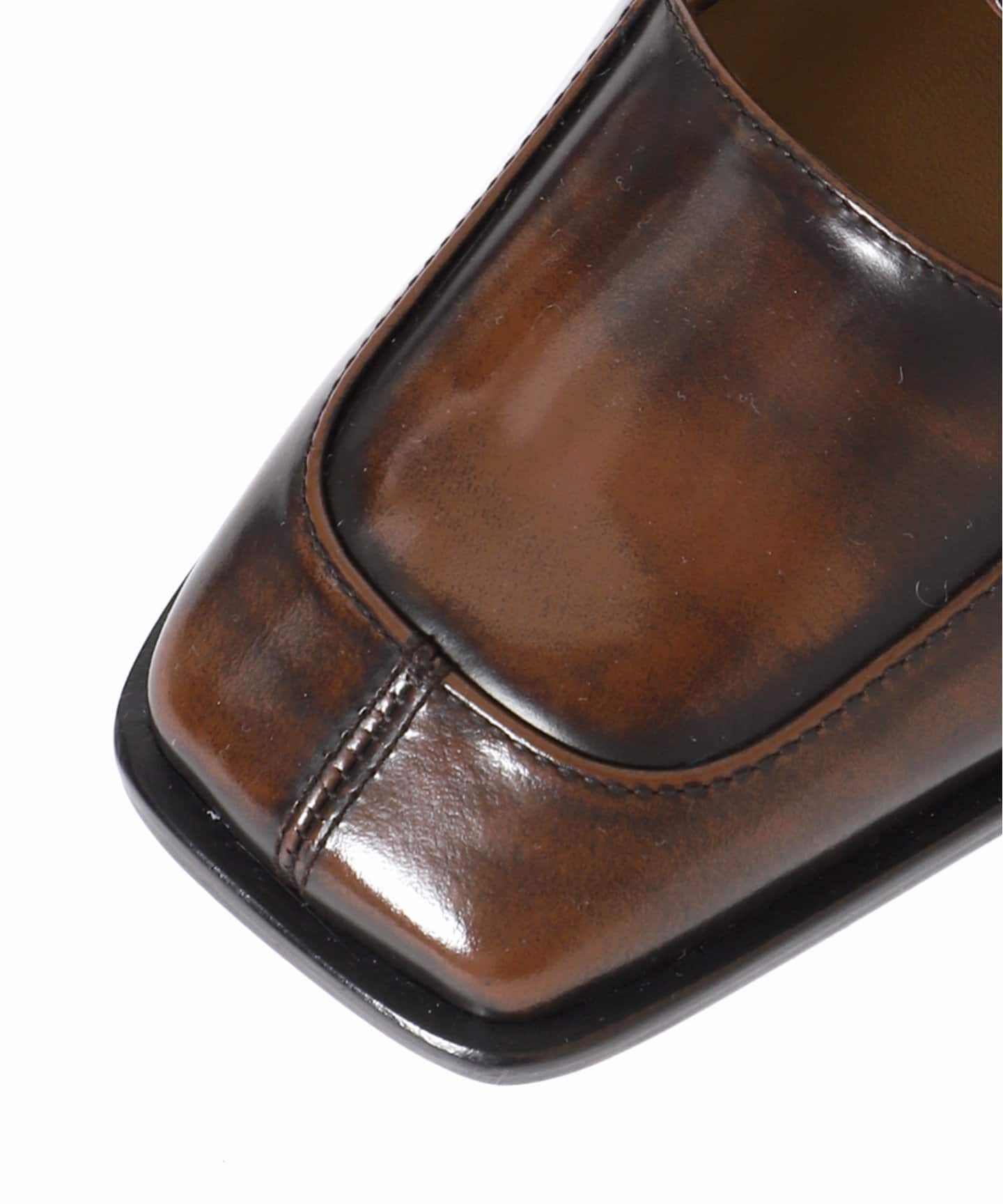 GRISE6cmレザースクエアクロスストラップセパレート（パンプス