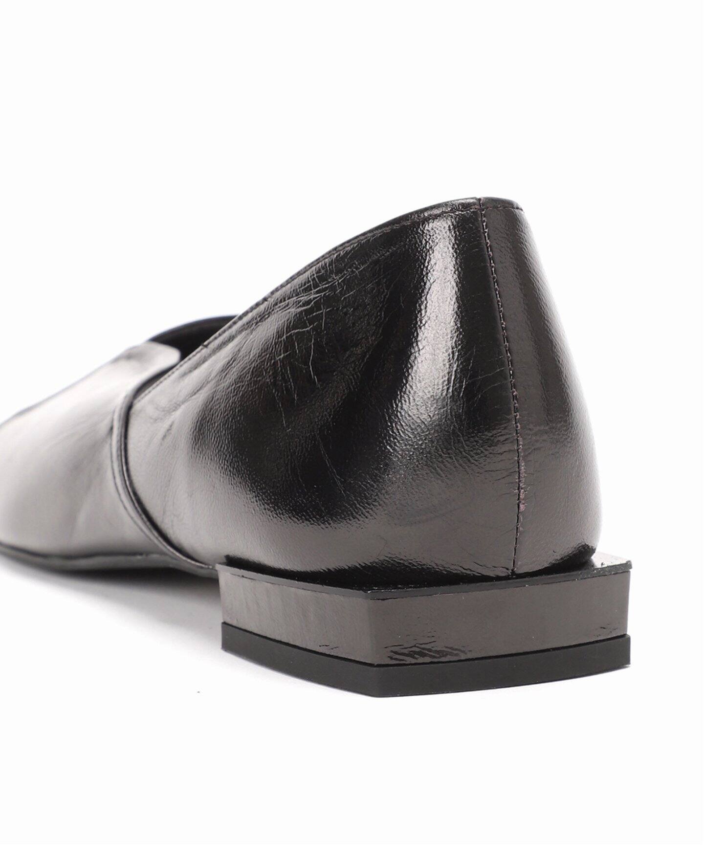 GRISEレザースクエアARTYフラット（フラットシューズ）｜LE TALON（ル