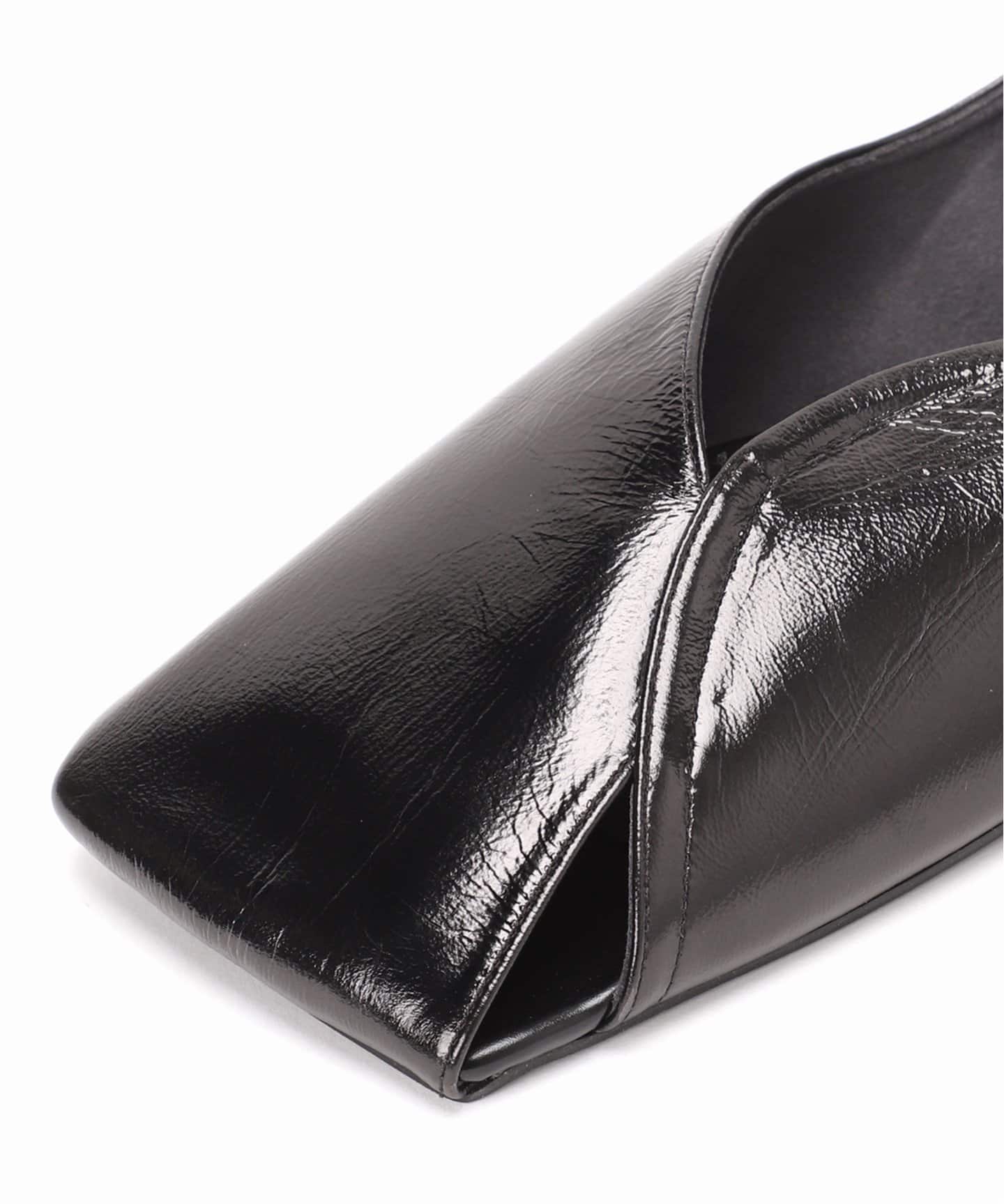 GRISEレザースクエアARTYフラット（フラットシューズ）｜LE