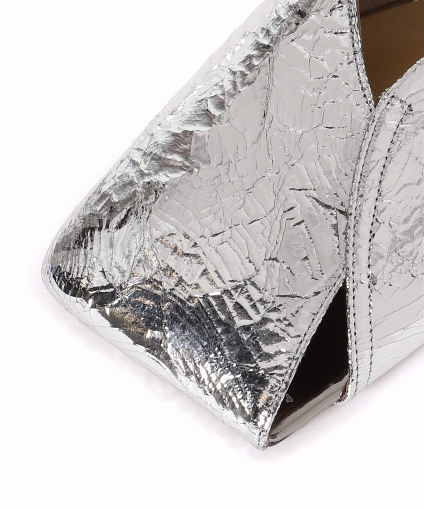 【LE TALON】GRISEスクエアARTYクリアフラット GRISEレザースクエアARTYフラット（フラットシューズ）｜LE TALON（ル