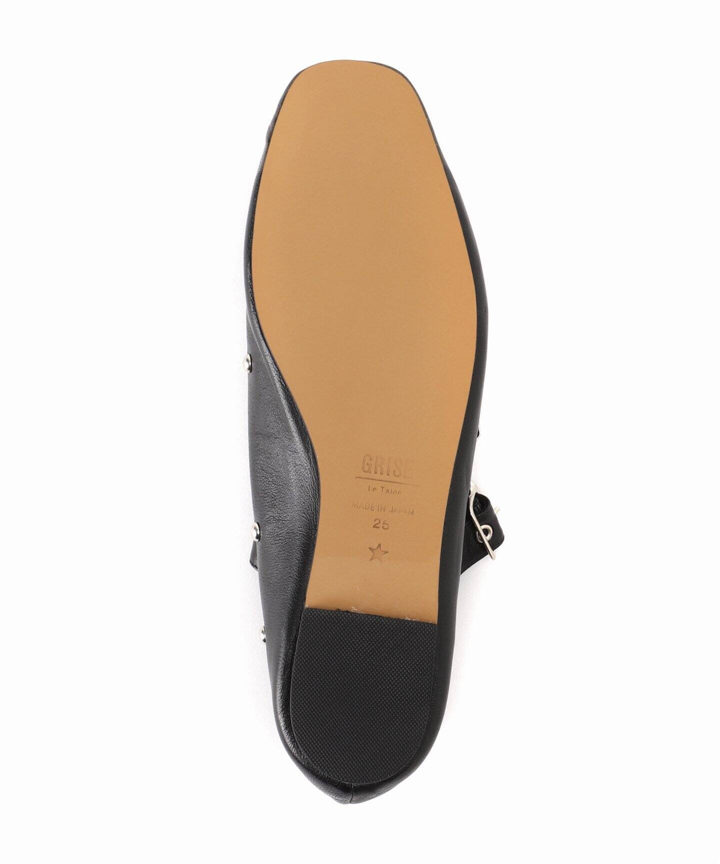 GRISEレザーEDGEマルチスタッズメリージェーン（フラットシューズ  