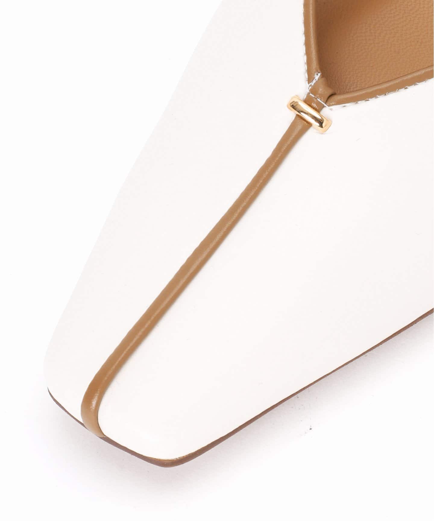 GRISE2.5cmナロースクエアシームフラット（フラットシューズ）｜LE