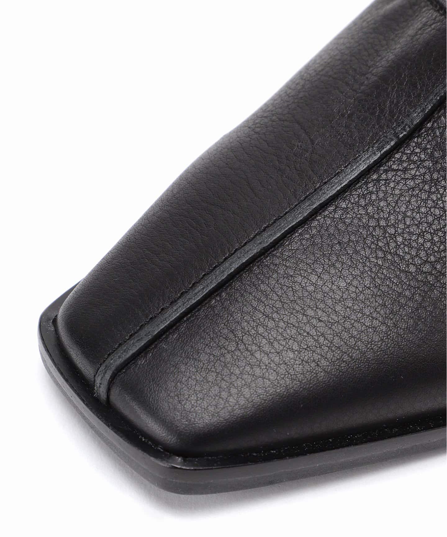 ルタロン　レザースクエアクロスシームアンクルシューズ　24,5cm　黒 LE TALON（ルタロン）の「《予約》GRISEレザースクエアクロス