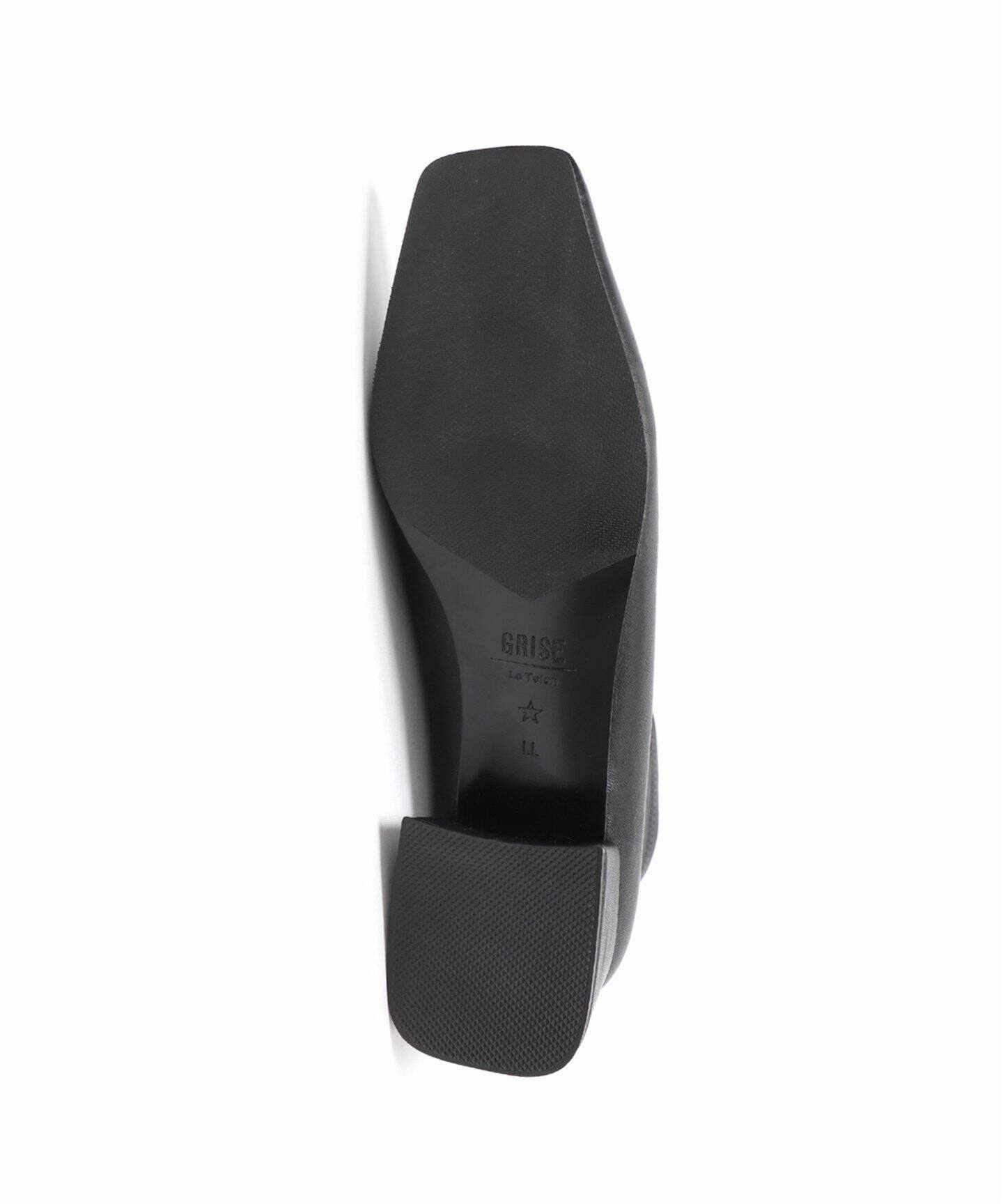 追加》GRISE3.5cmレザースクエアストレッチショートブーツ