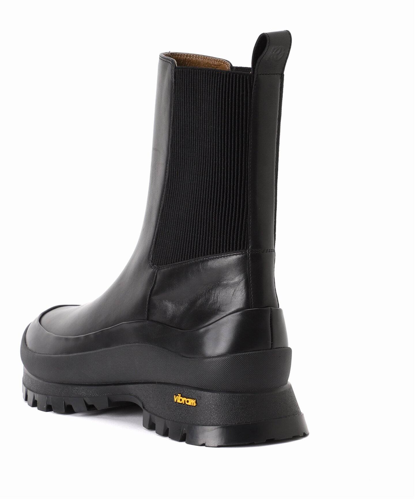 GRISEレザーVIBRAMバックリブショートブーツ（ブーティ・ショート 