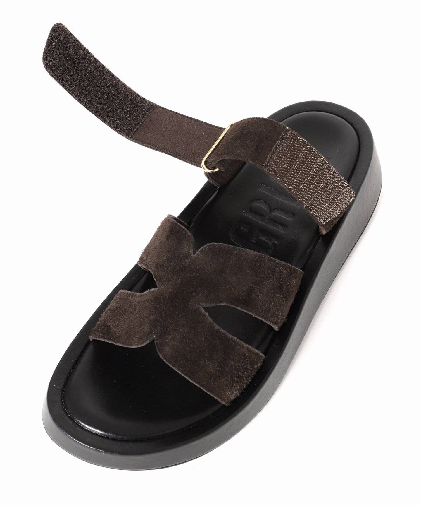 GRISEレザーアツゾコカットワークミュールサンダル（サンダル）｜LE  