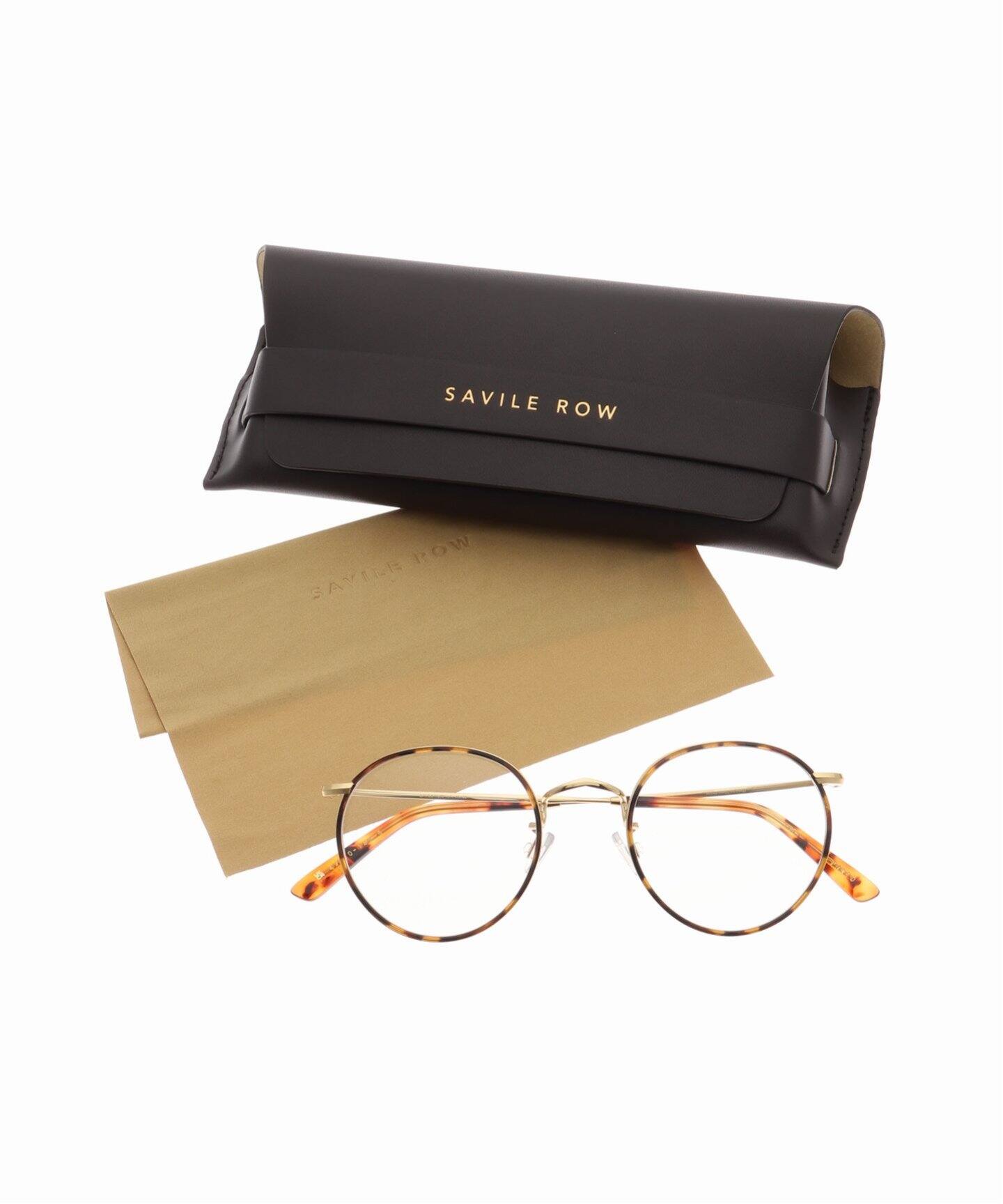 SAVILE ROW 楕円形メガネ ハードケース付き 落ち着け